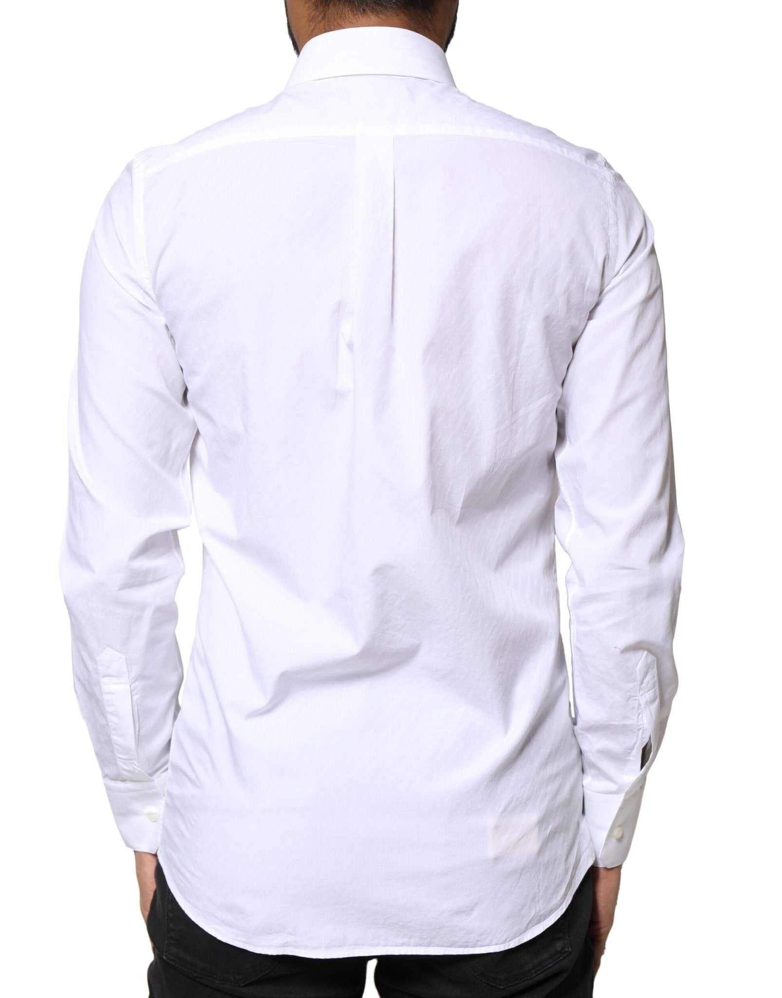 Dolce & Gabbana White Cotton MARTINI Formal Men Dress Shirt - RIMODA