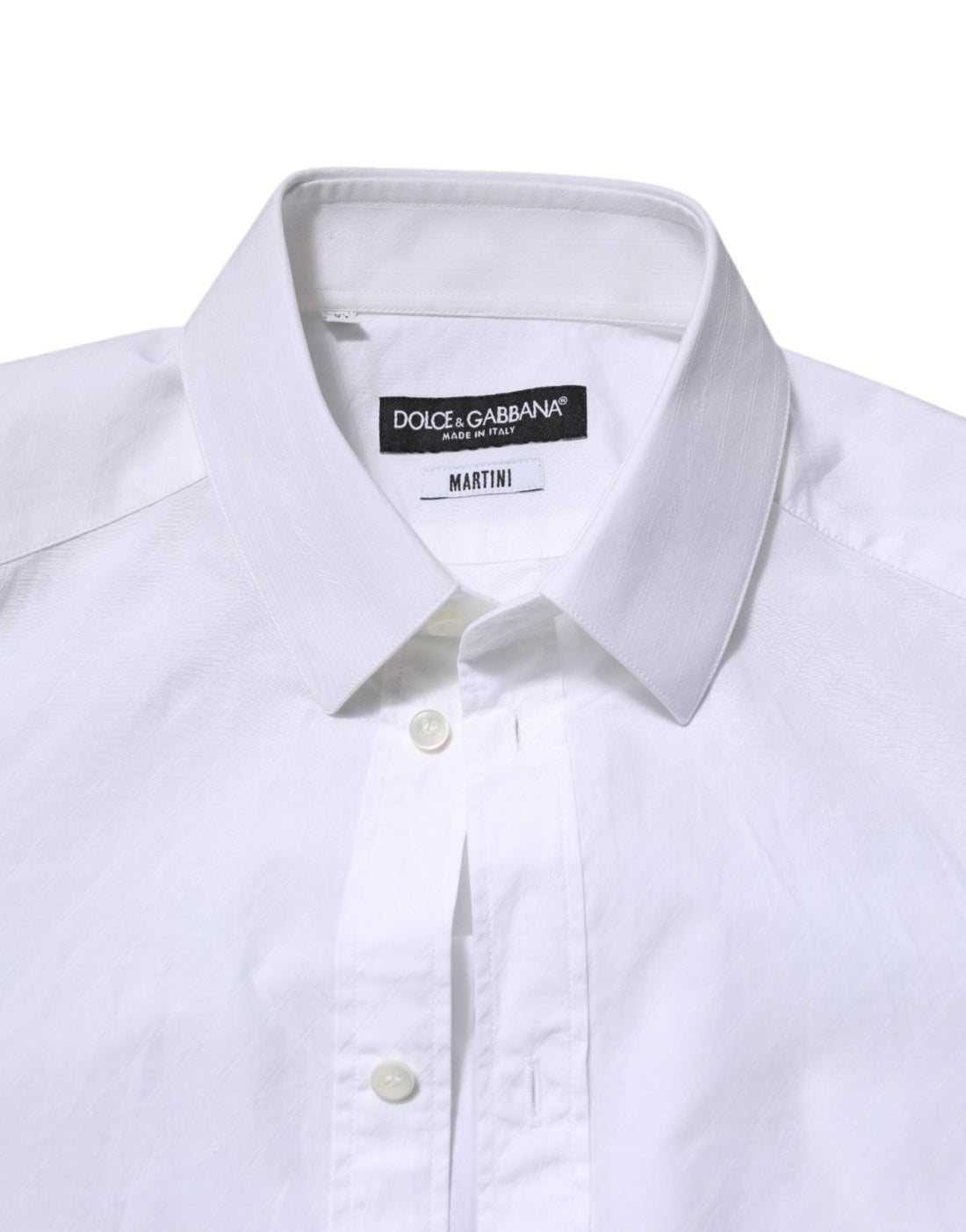 Dolce & Gabbana White Cotton MARTINI Long Sleeve Dress Shirt - RIMODA