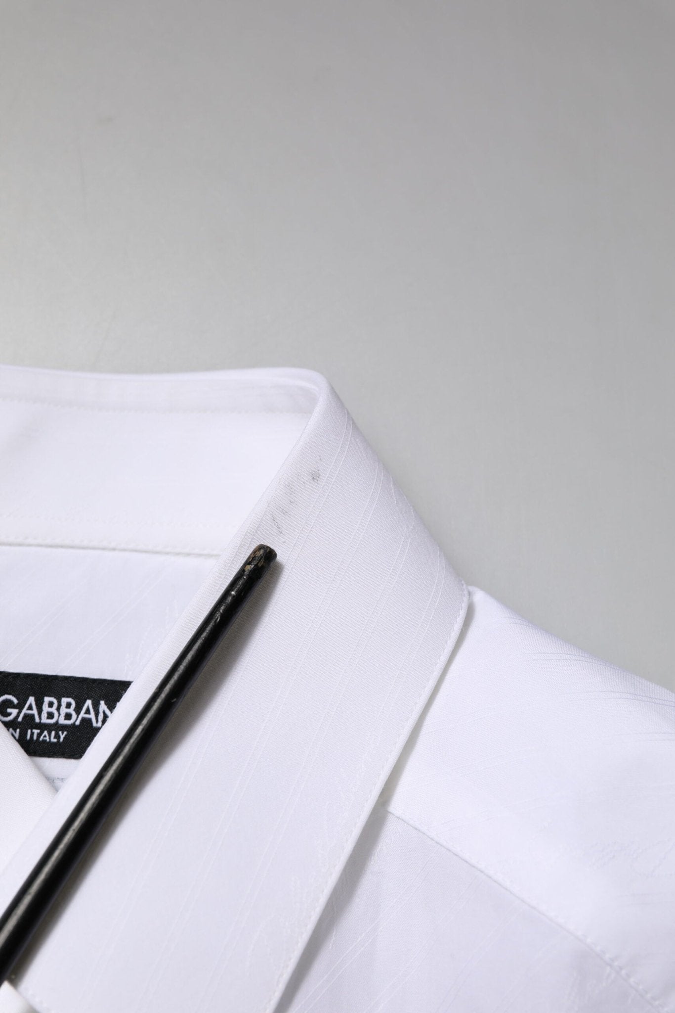 Dolce & Gabbana White Cotton MARTINI Long Sleeve Dress Shirt - RIMODA