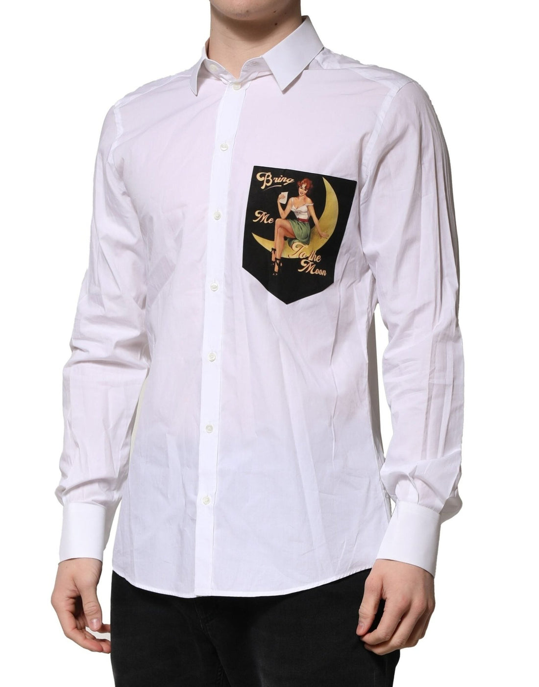 Dolce & Gabbana White Cotton MARTINI Long Sleeve Formal Shirt - RIMODA