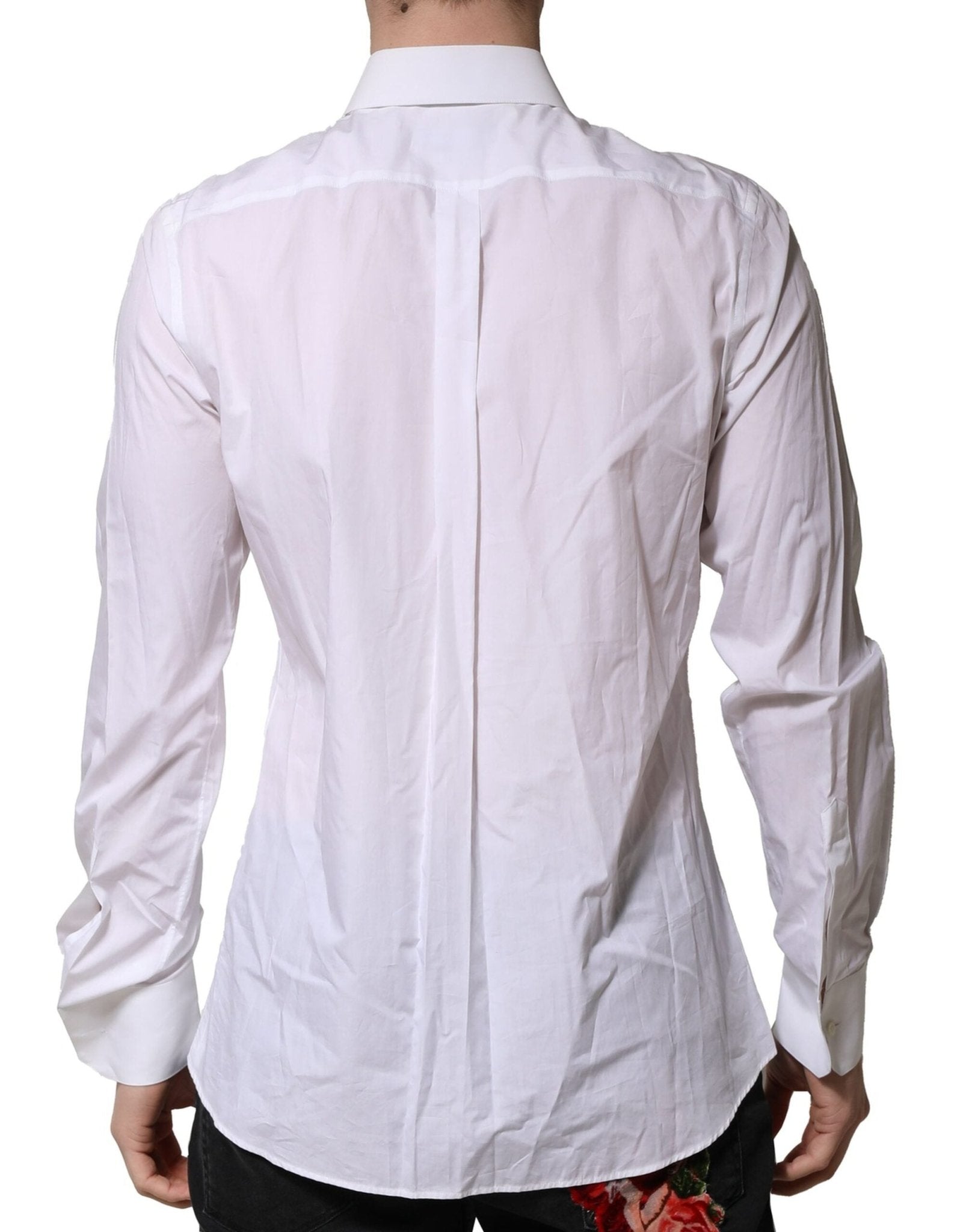 Dolce & Gabbana White Cotton MARTINI Long Sleeve Formal Shirt - RIMODA