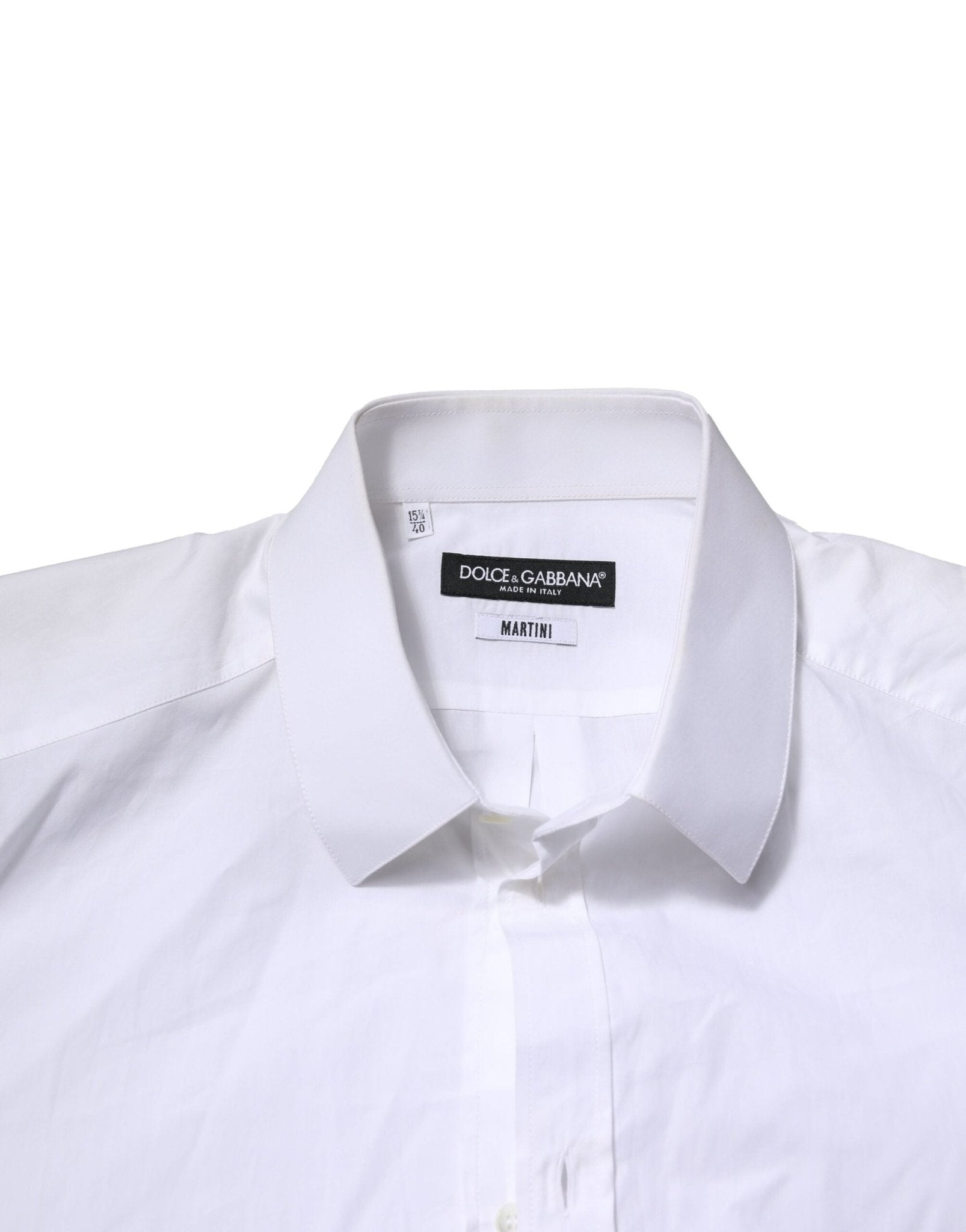 Dolce & Gabbana White Cotton MARTINI Long Sleeve Formal Shirt - RIMODA
