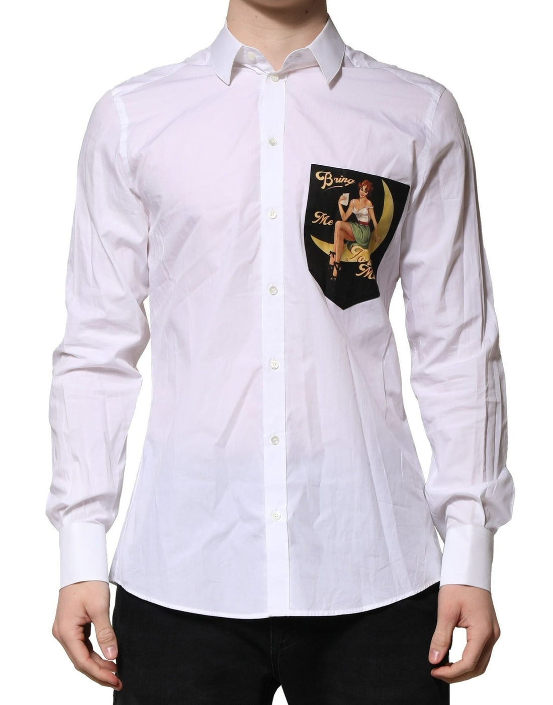 Dolce & Gabbana White Cotton MARTINI Long Sleeve Formal Shirt - RIMODA