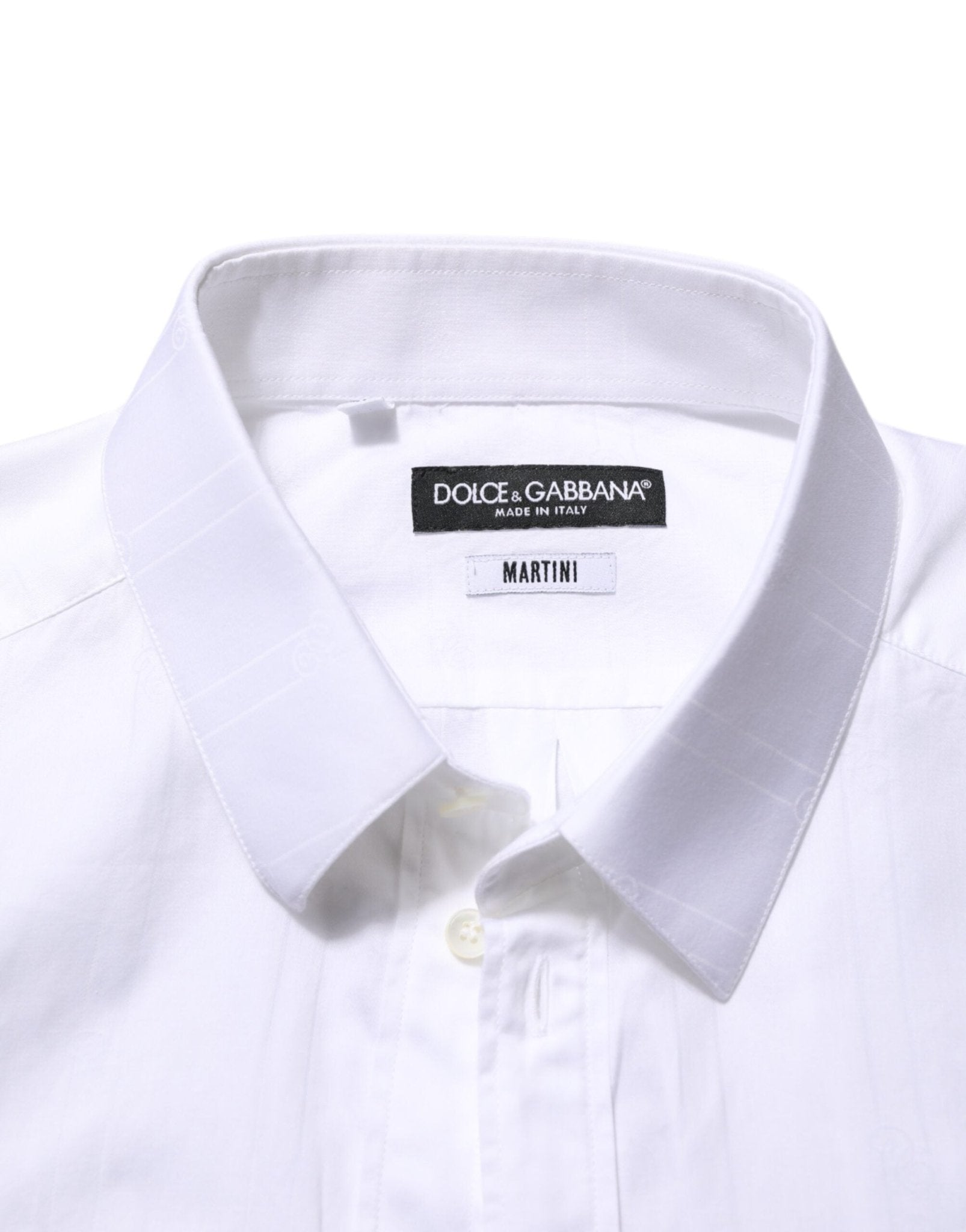 Dolce & Gabbana White Cotton MARTINI Men Formal Dress Shirt - RIMODA