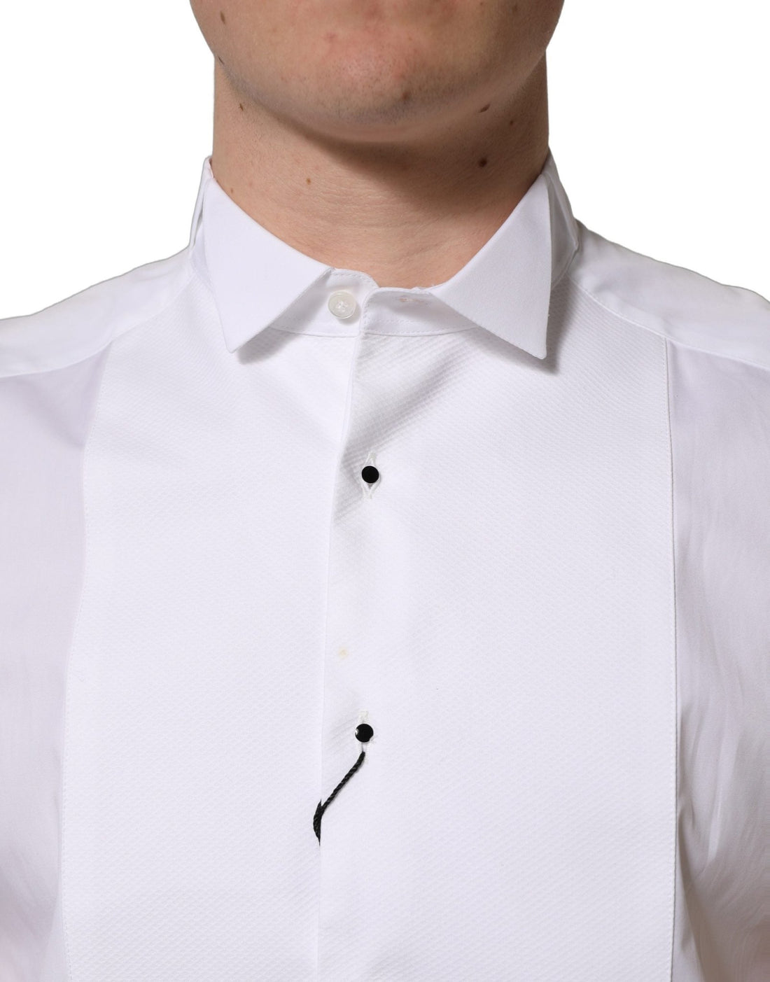 Dolce & Gabbana White Cotton MARTINI Sleeveless Men Dress Shirt - RIMODA