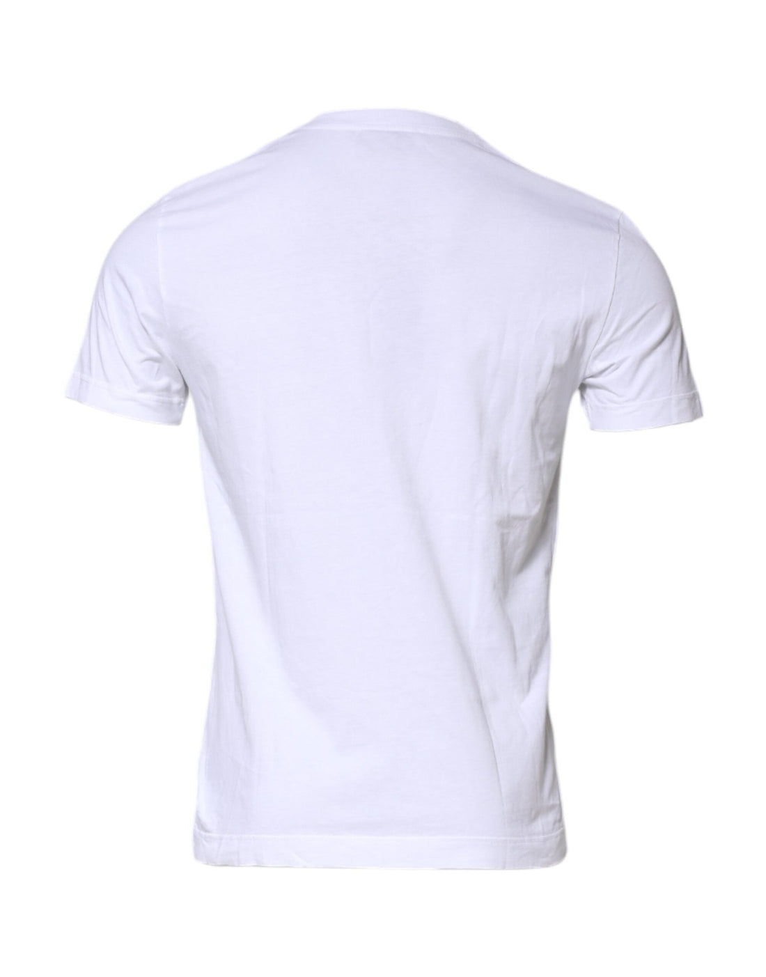 Dolce & Gabbana White Cotton Men Crew Neck Tee T-shirt - RIMODA