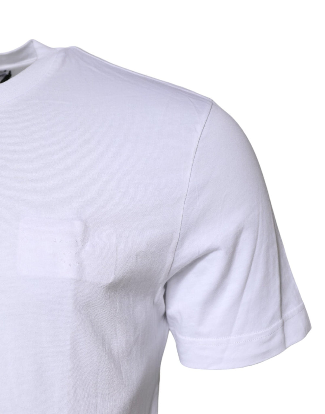 Dolce & Gabbana White Cotton Men Crew Neck Tee T-shirt - RIMODA