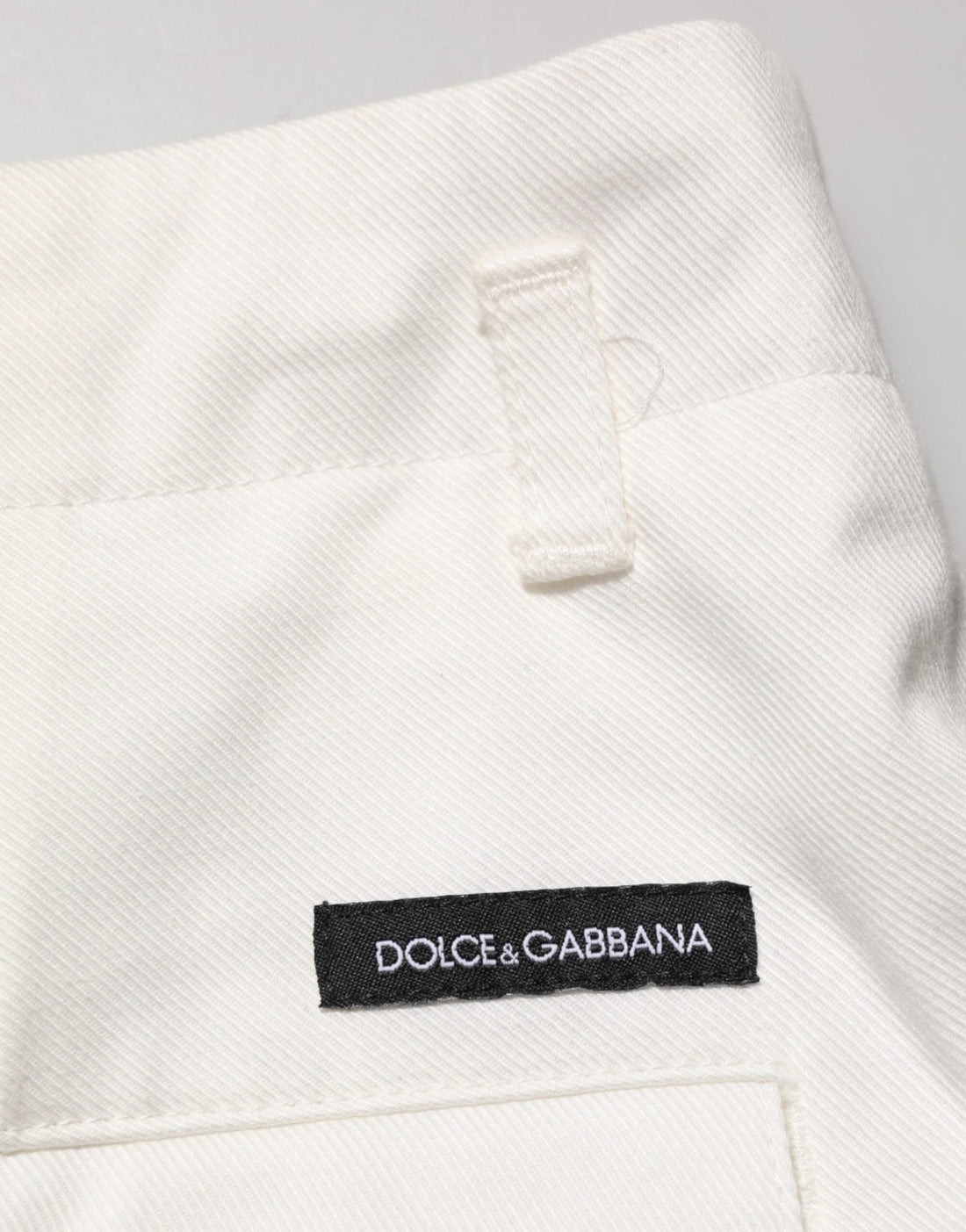 Dolce & Gabbana White Cotton Mid Waist Men Bermuda Shorts - RIMODA