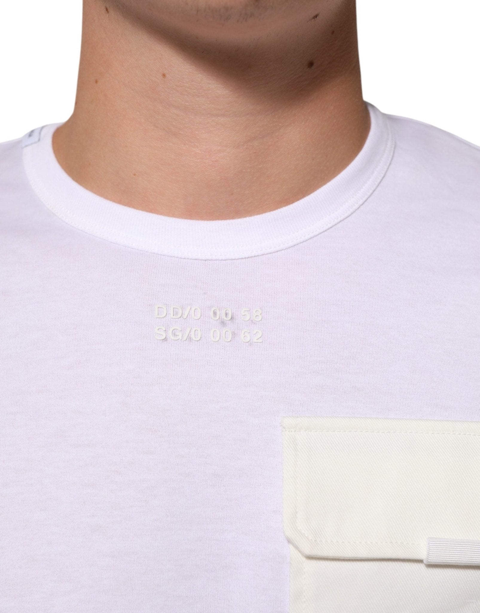 Dolce & Gabbana White Cotton Pocket Short Sleeves T-shirt - RIMODA