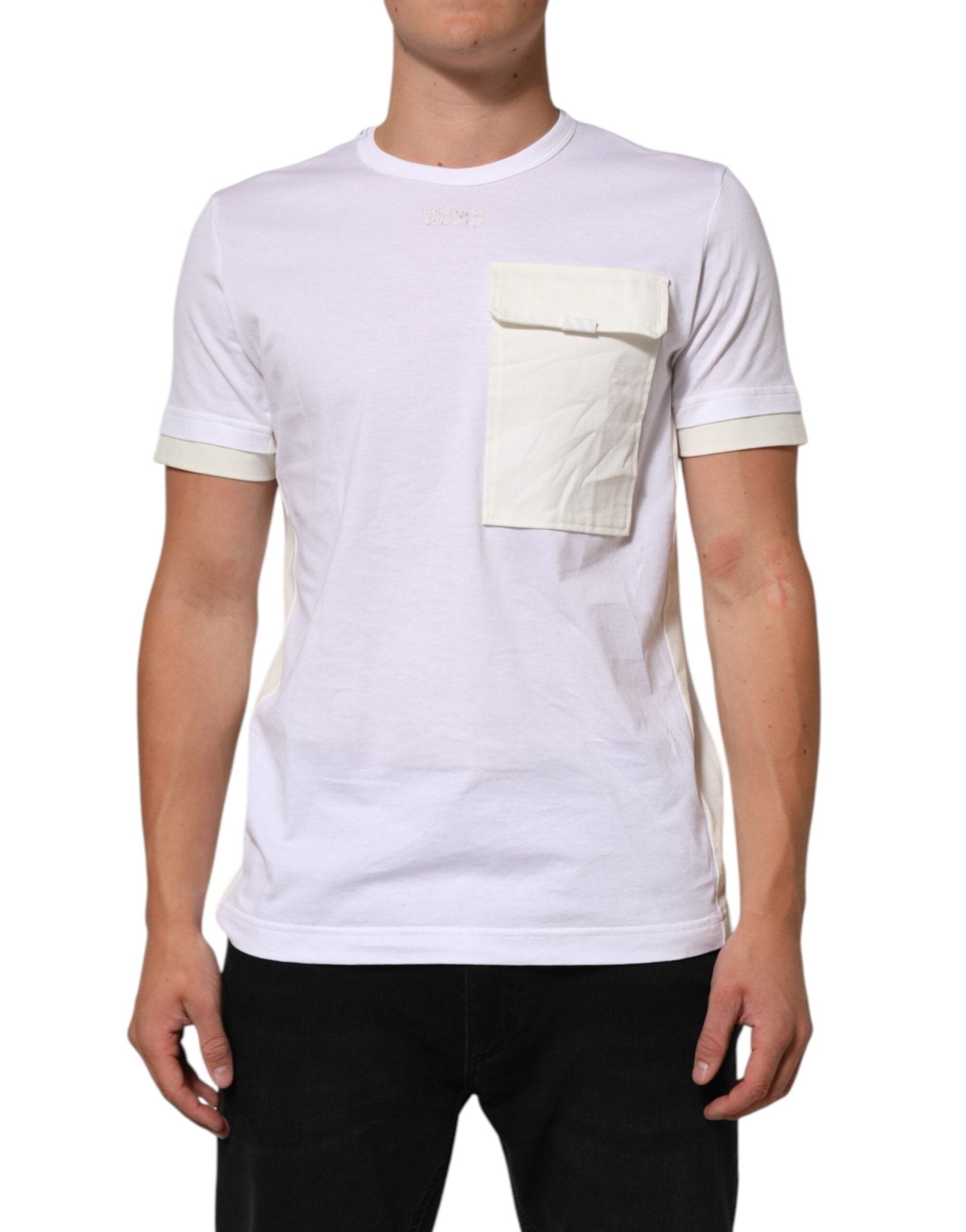 Dolce & Gabbana White Cotton Pocket Short Sleeves T-shirt - RIMODA
