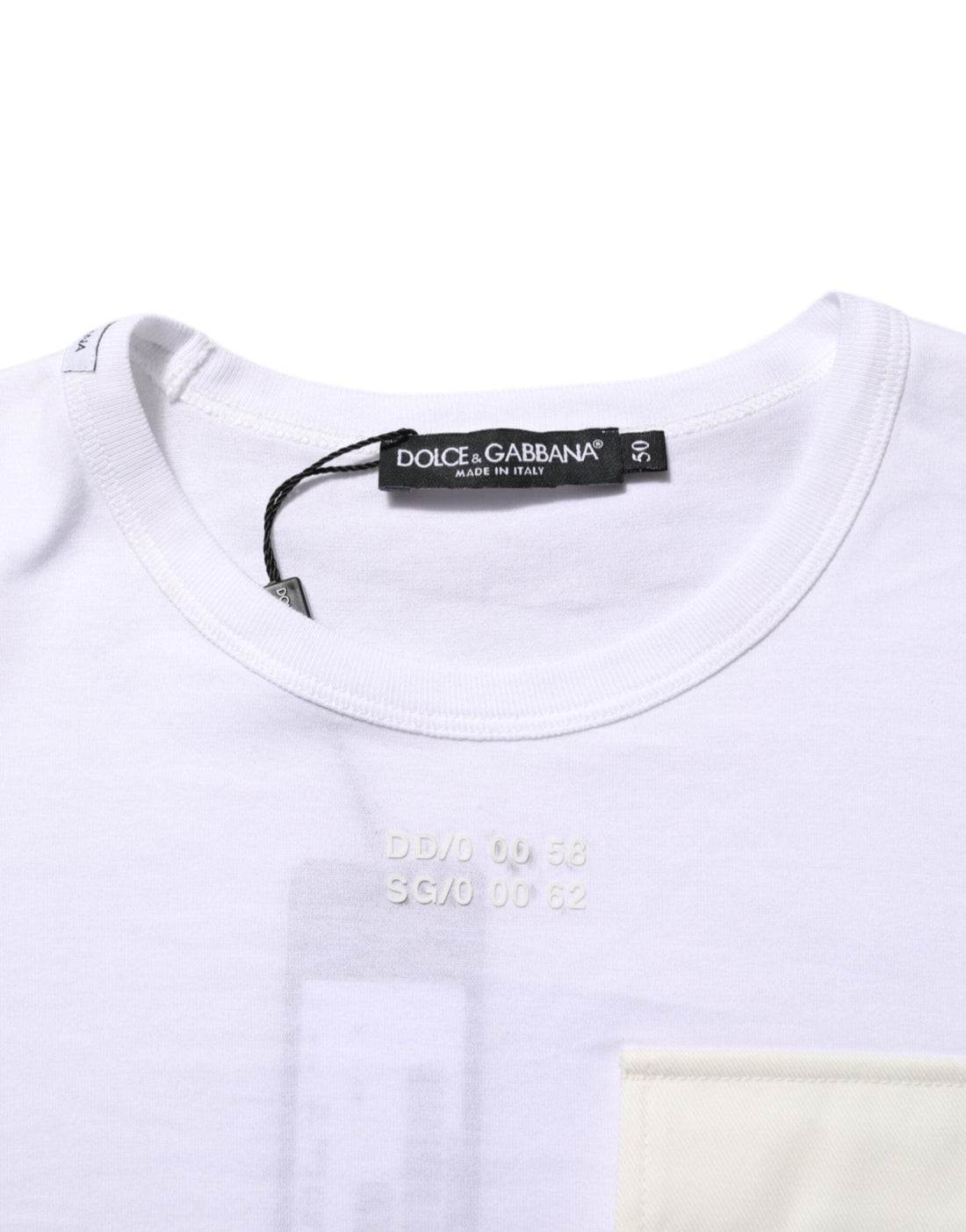 Dolce & Gabbana White Cotton Pocket Short Sleeves T-shirt - RIMODA