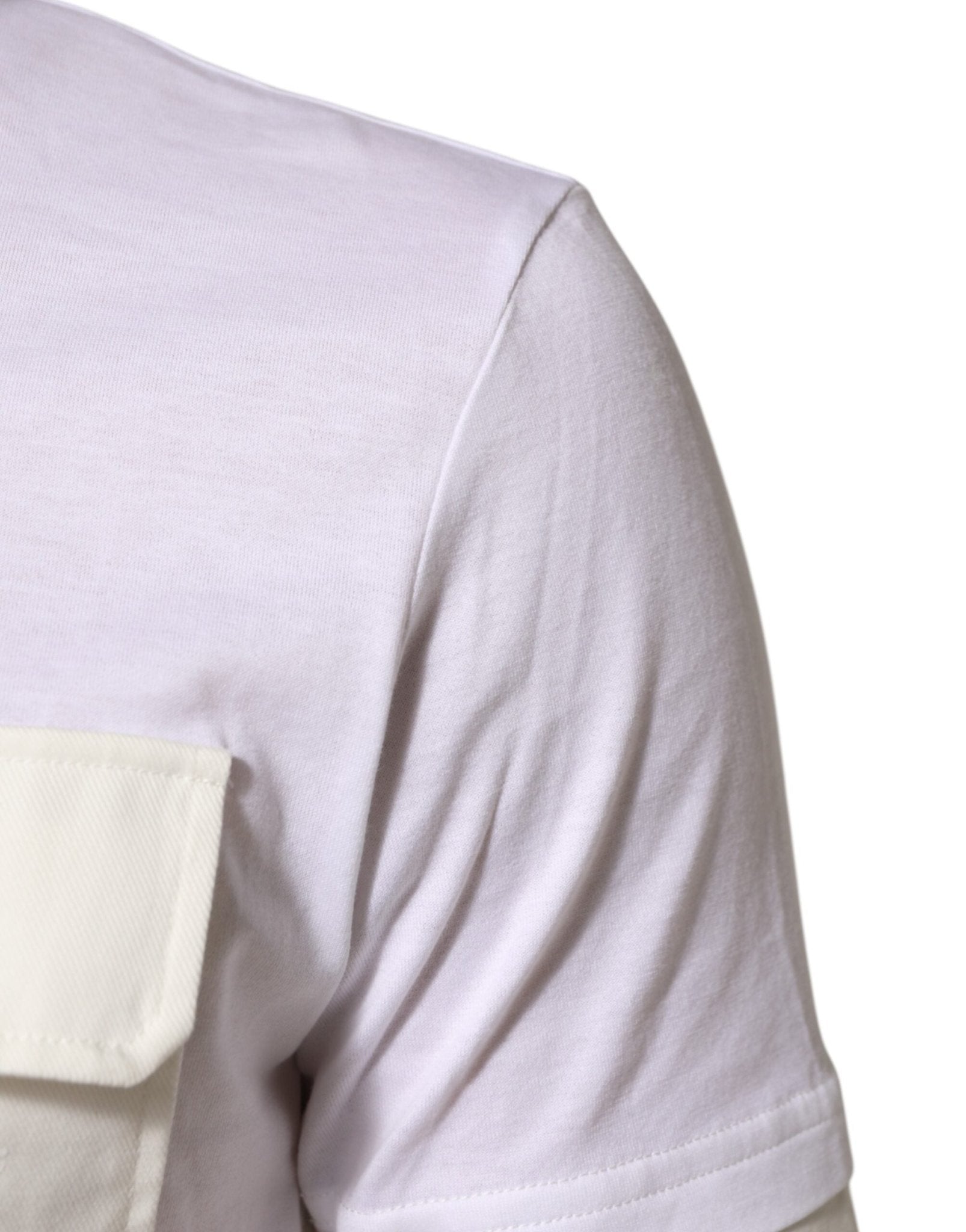 Dolce & Gabbana White Cotton Pocket Short Sleeves T-shirt - RIMODA