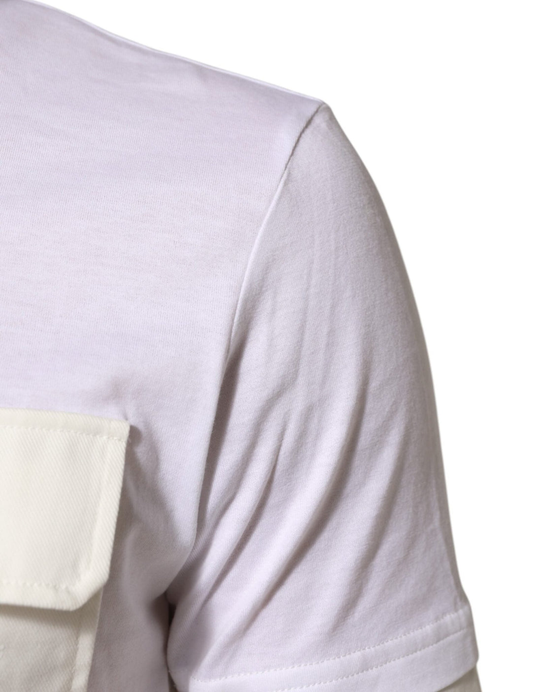 Dolce & Gabbana White Cotton Pocket Short Sleeves T-shirt - RIMODA