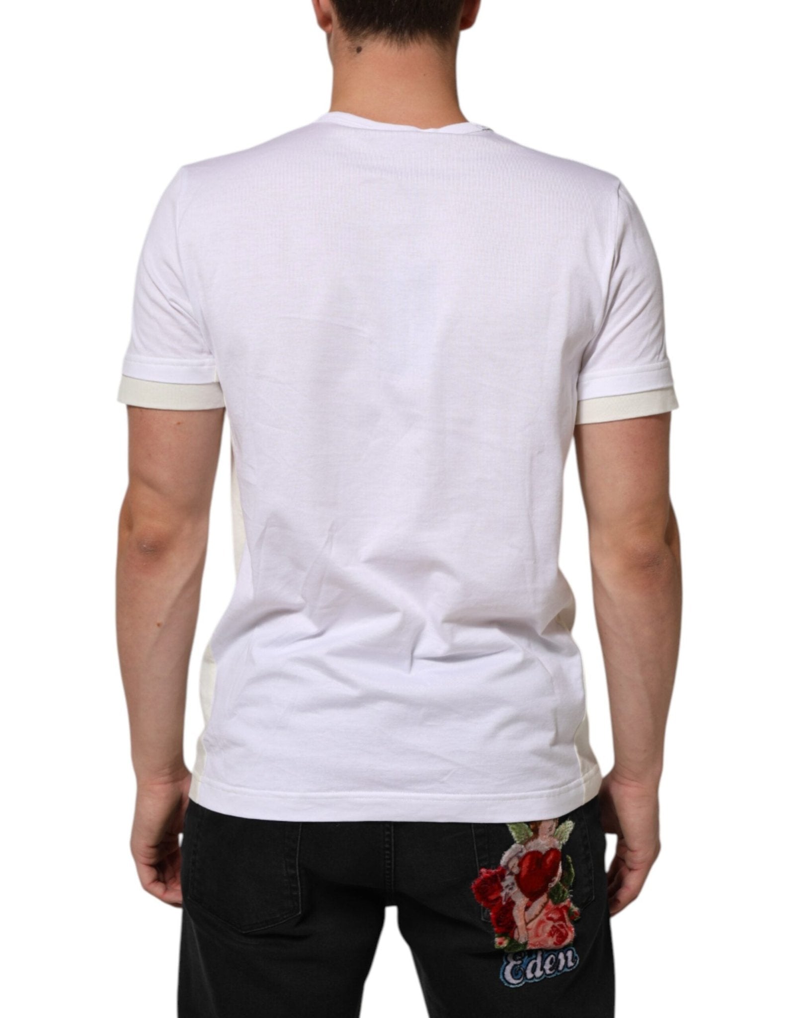 Dolce & Gabbana White Cotton Pocket Short Sleeves T-shirt - RIMODA