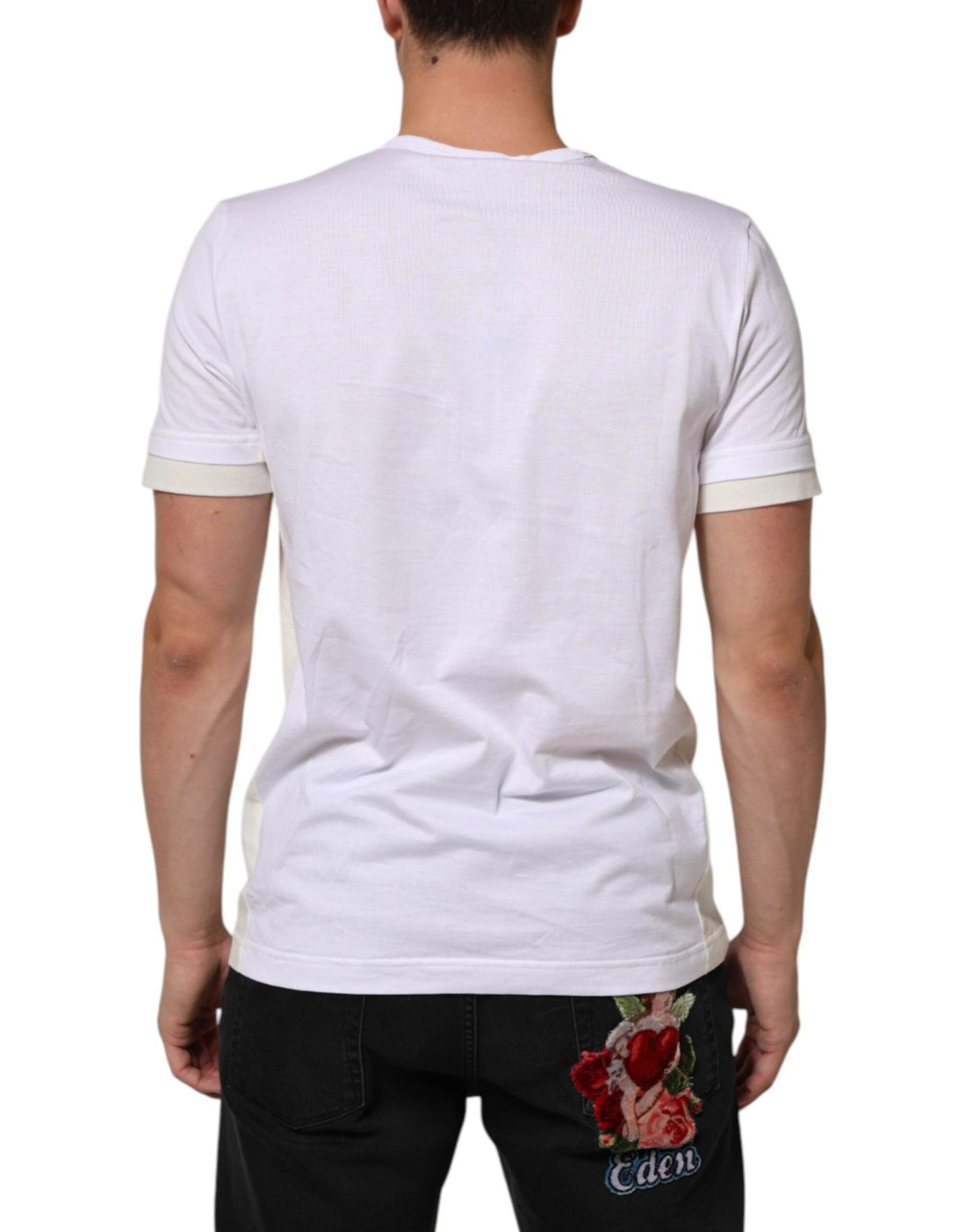 Dolce & Gabbana White Cotton Pocket Short Sleeves T-shirt - RIMODA