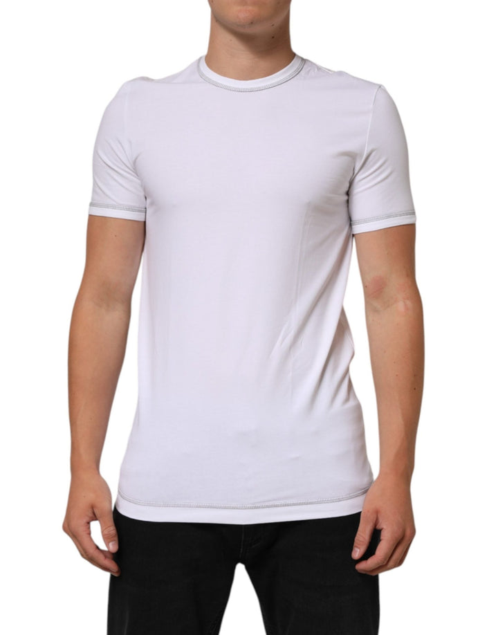 Dolce & Gabbana White Cotton Round Neck Men Underwear T-shirt - RIMODA