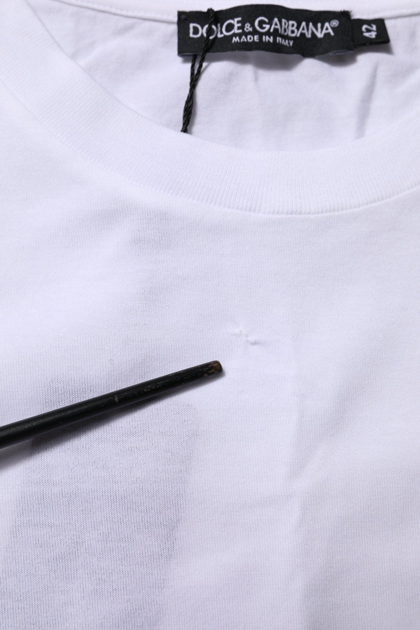 Dolce & Gabbana White Cotton Round Neck Short Sleeves T-shirt - RIMODA
