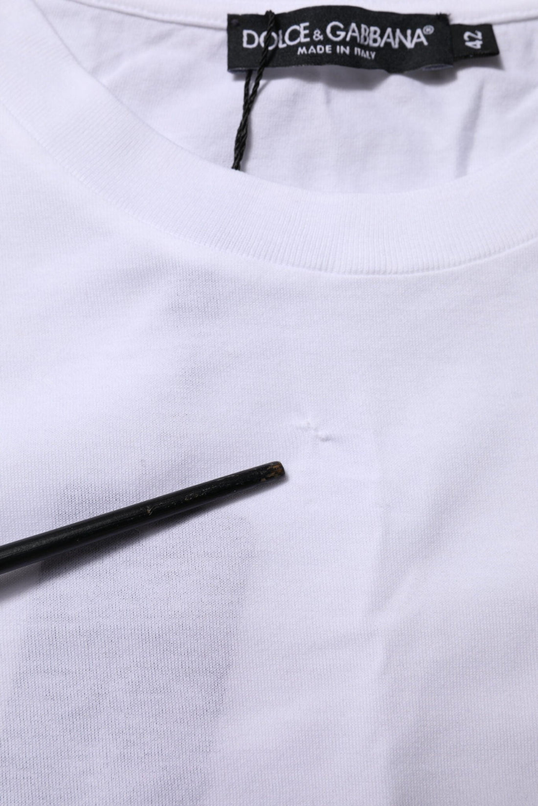Dolce & Gabbana White Cotton Round Neck Short Sleeves T-shirt - RIMODA