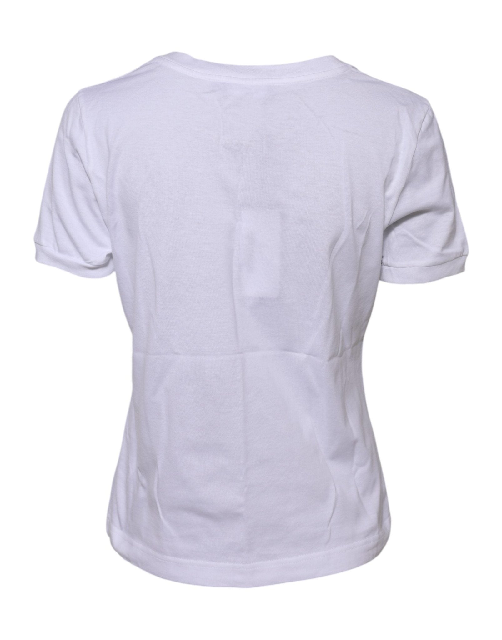 Dolce & Gabbana White Cotton Round Neck Short Sleeves T-shirt - RIMODA