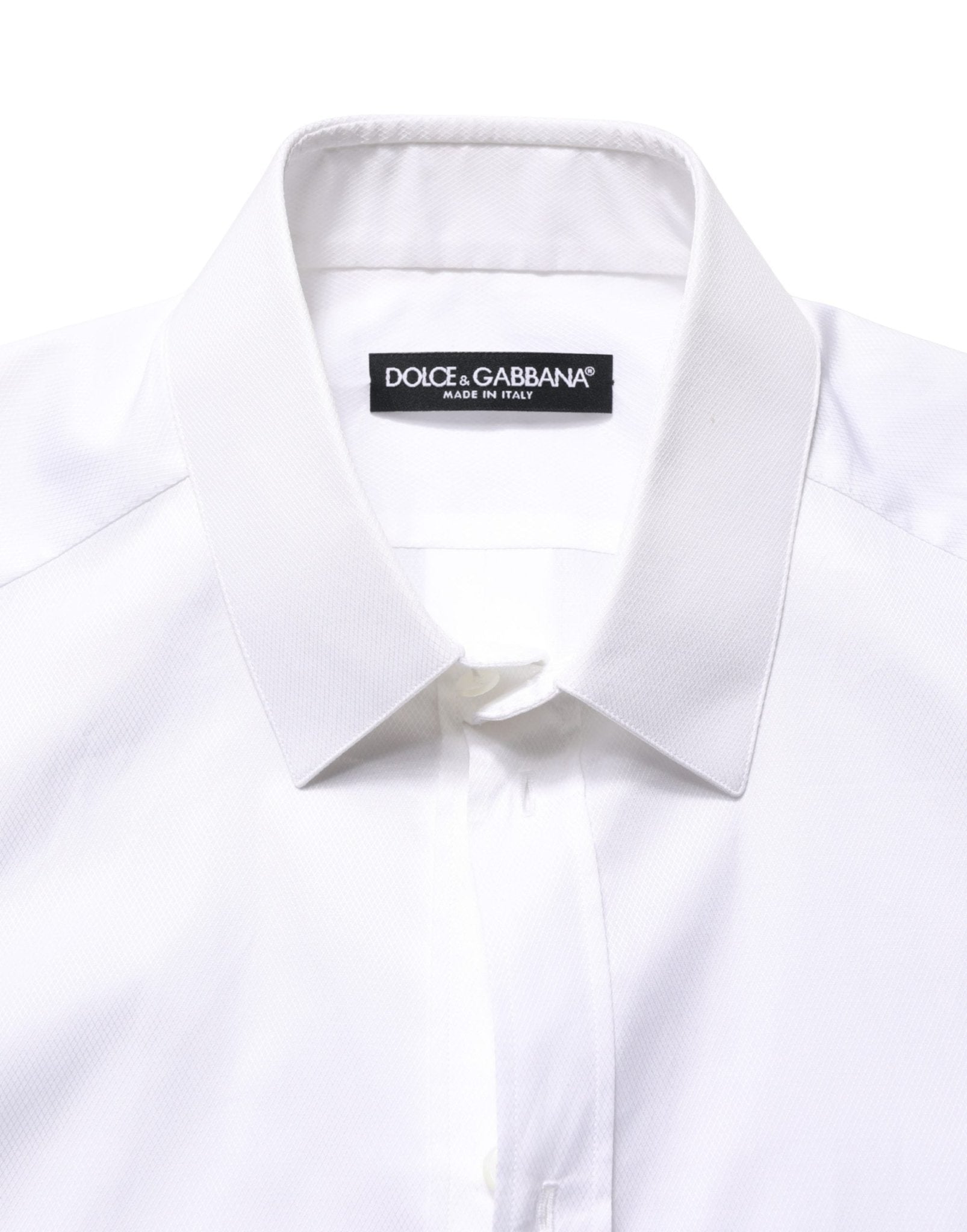 Dolce & Gabbana White Cotton Short Sleeves Button Down Shirt - RIMODA