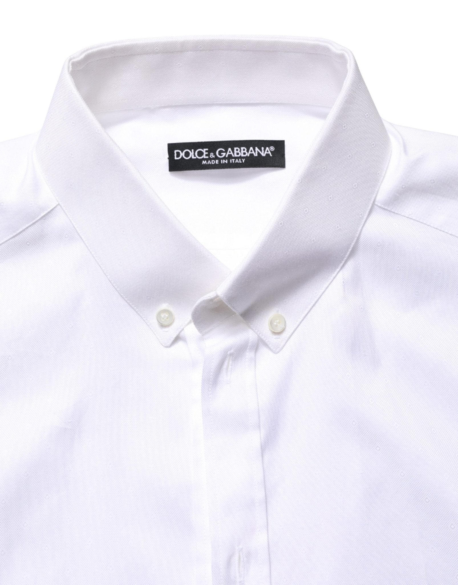 Dolce & Gabbana White Cotton Short Sleeves Button Down Shirt - RIMODA