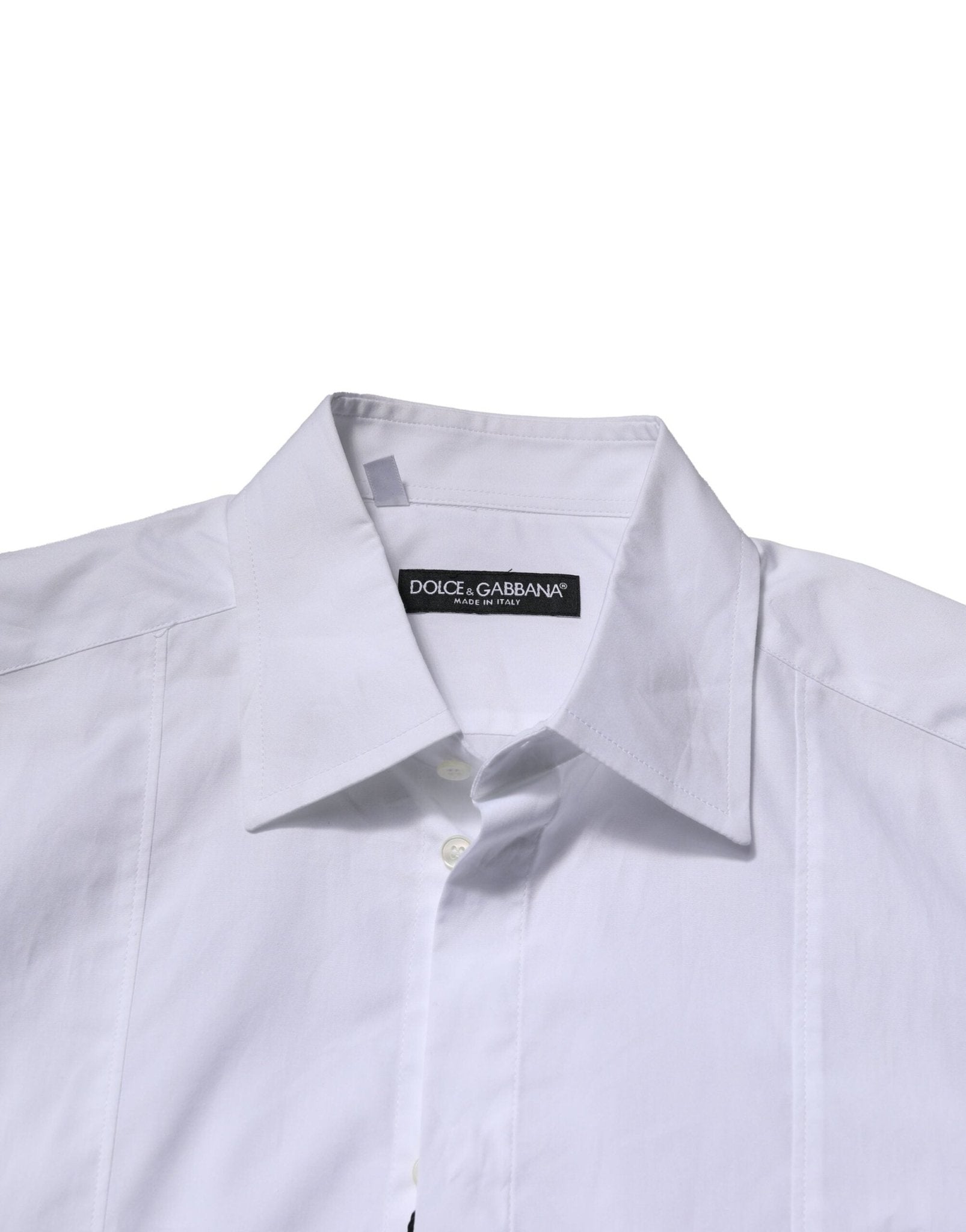 Dolce & Gabbana White Cotton Short Sleeves Dress Formal Shirt - RIMODA