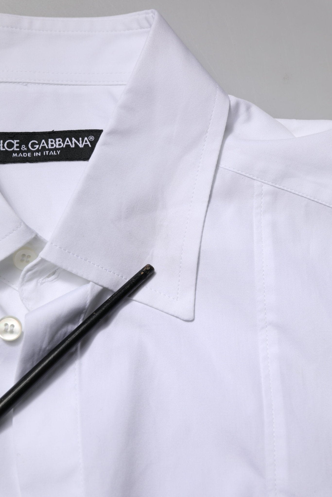 Dolce & Gabbana White Cotton Short Sleeves Dress Formal Shirt - RIMODA