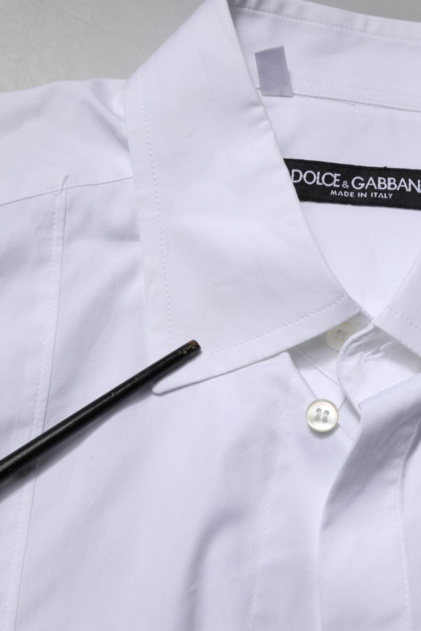 Dolce & Gabbana White Cotton Short Sleeves Dress Formal Shirt - RIMODA