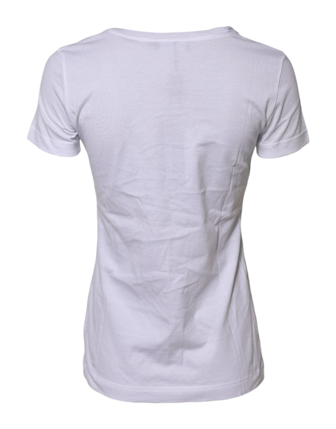 Dolce & Gabbana White Cotton Short Sleeves Round Neck T-shirt - RIMODA