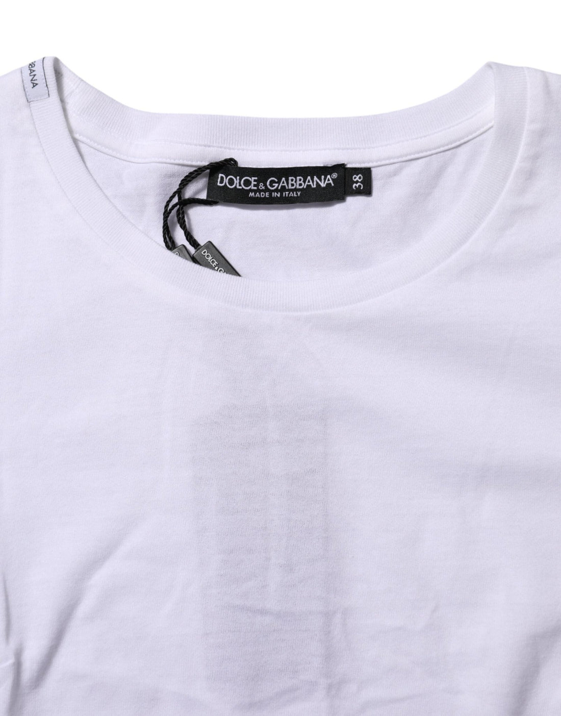 Dolce & Gabbana White Cotton Short Sleeves Round Neck T-shirt - RIMODA