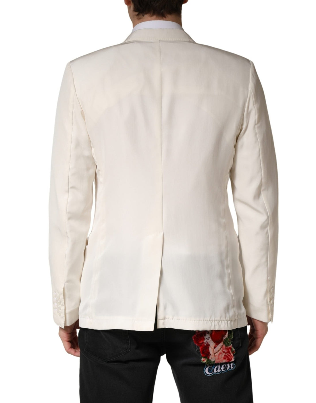 Dolce & Gabbana White Cotton Single Breasted Jacket Blazer - RIMODA