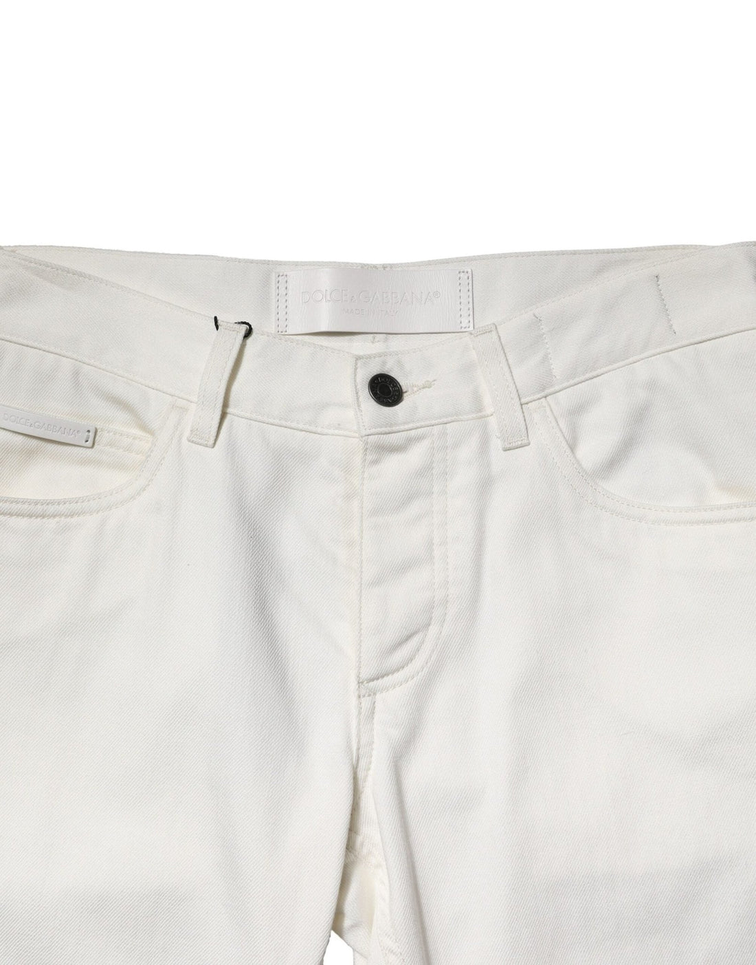 Dolce & Gabbana White Cotton Skinny Men Denim Jeans - RIMODA