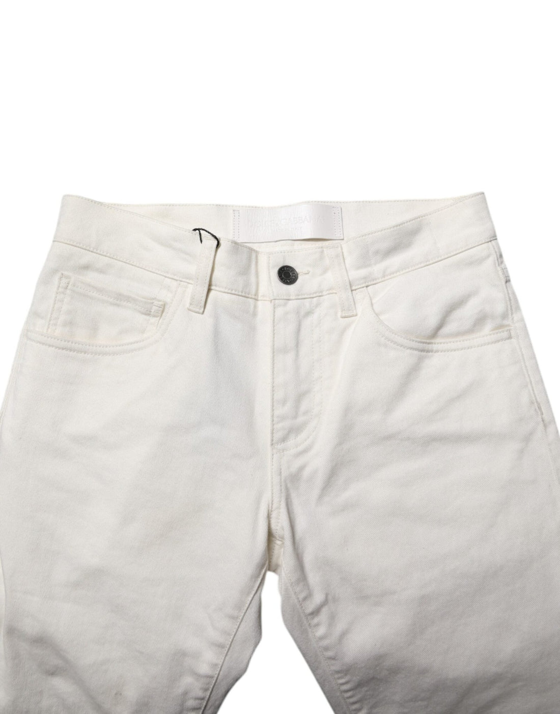 Dolce & Gabbana White Cotton Skinny Men Denim Jeans - RIMODA