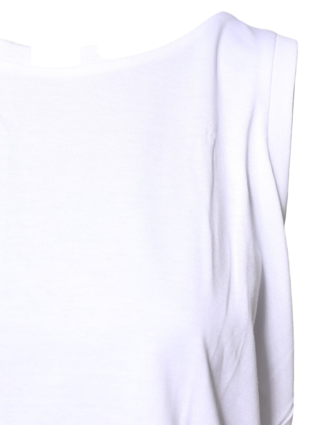 Dolce & Gabbana White Cotton Sleeveless Crew Neck T-shirt - RIMODA