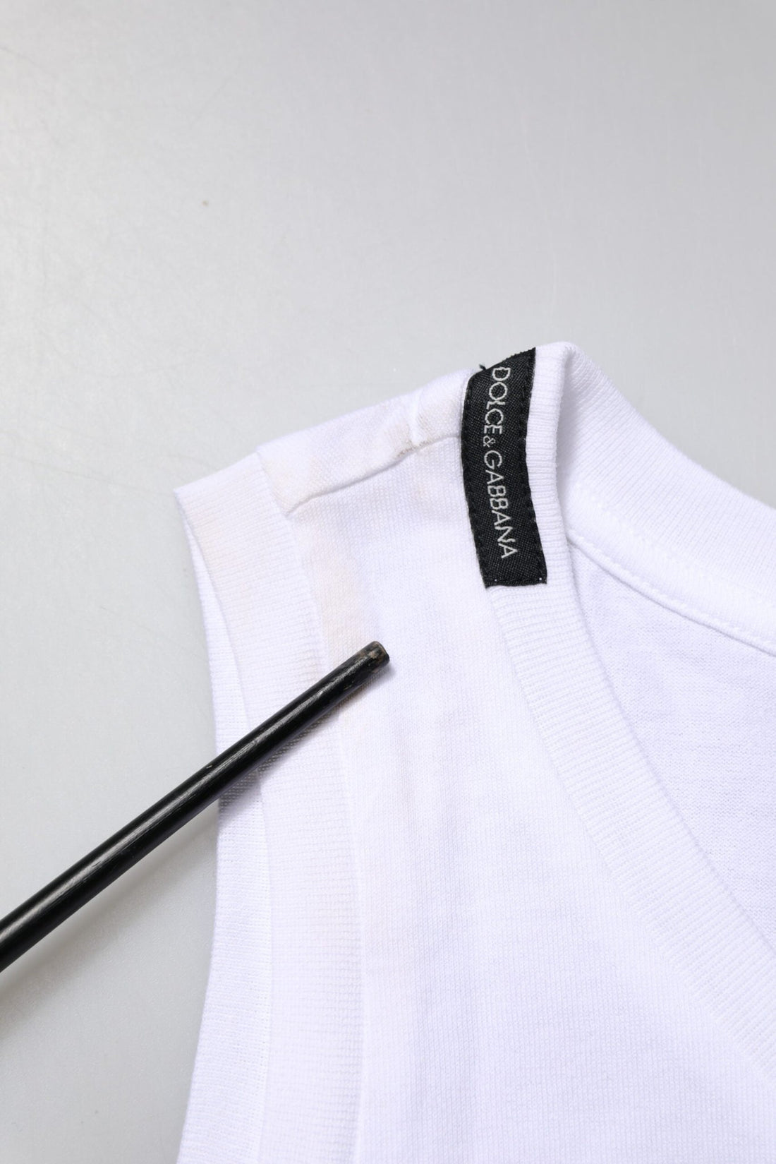 Dolce & Gabbana White Cotton Sleeveless Crew Neck T-shirt - RIMODA