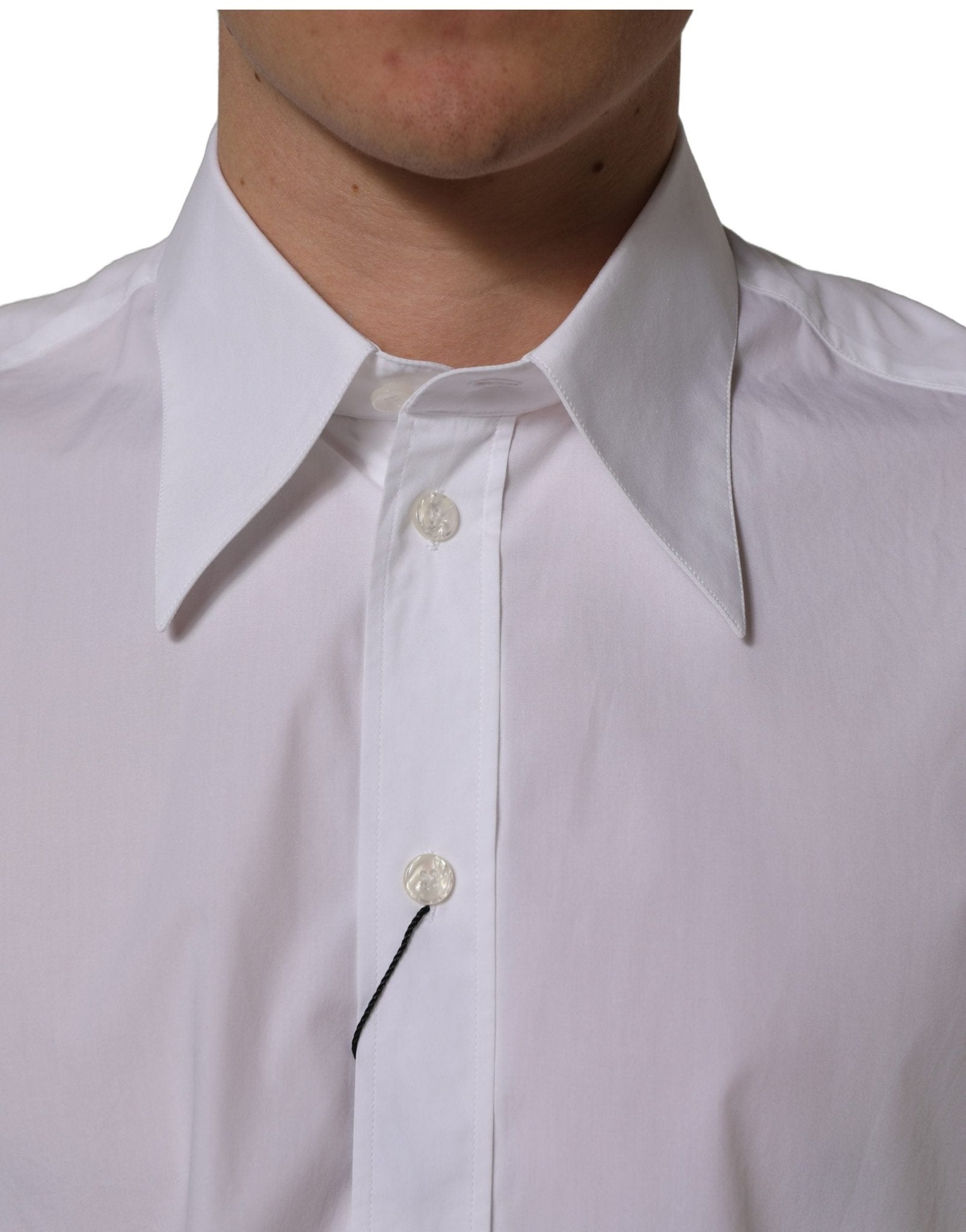 Dolce & Gabbana White Cotton Sleeveless Formal Dress Shirt - RIMODA