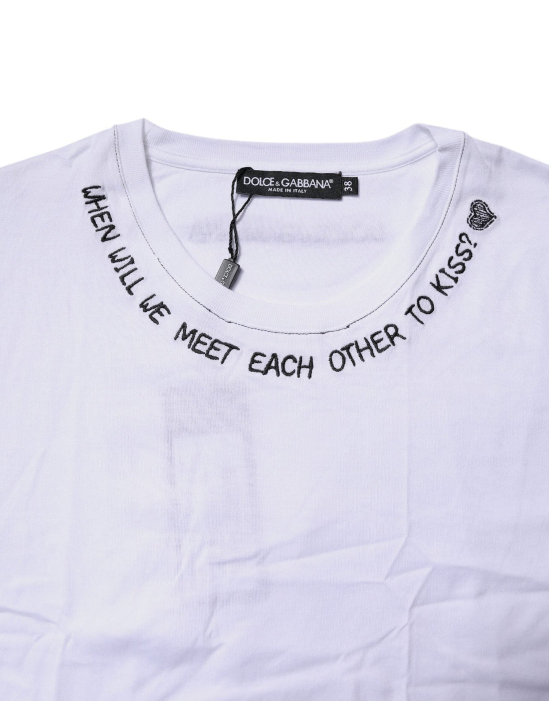 Dolce & Gabbana White Cotton Sleeveless Printed Tank T-shirt - RIMODA