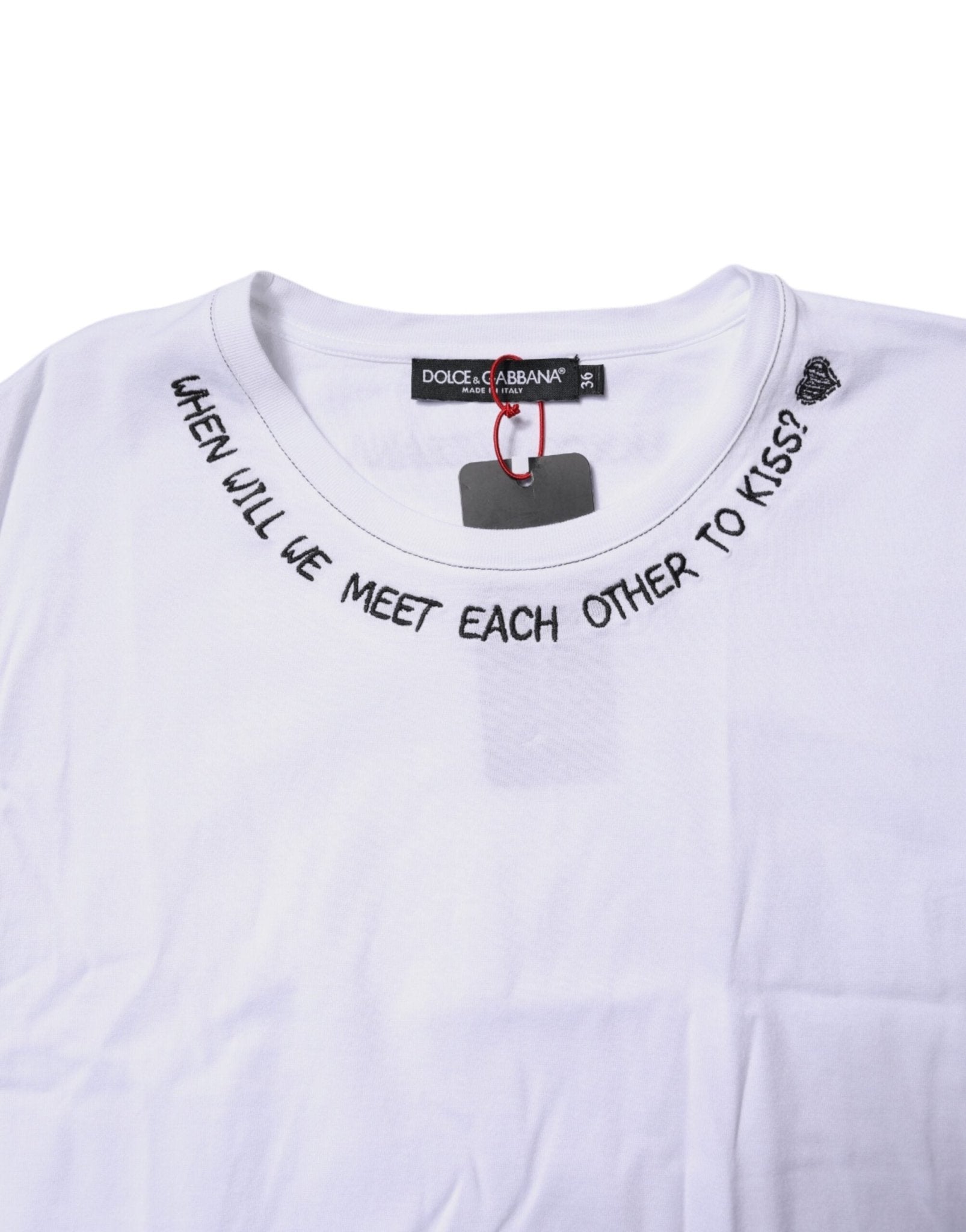 Dolce & Gabbana White Cotton Sleeveless Printed Tank T-shirt - RIMODA