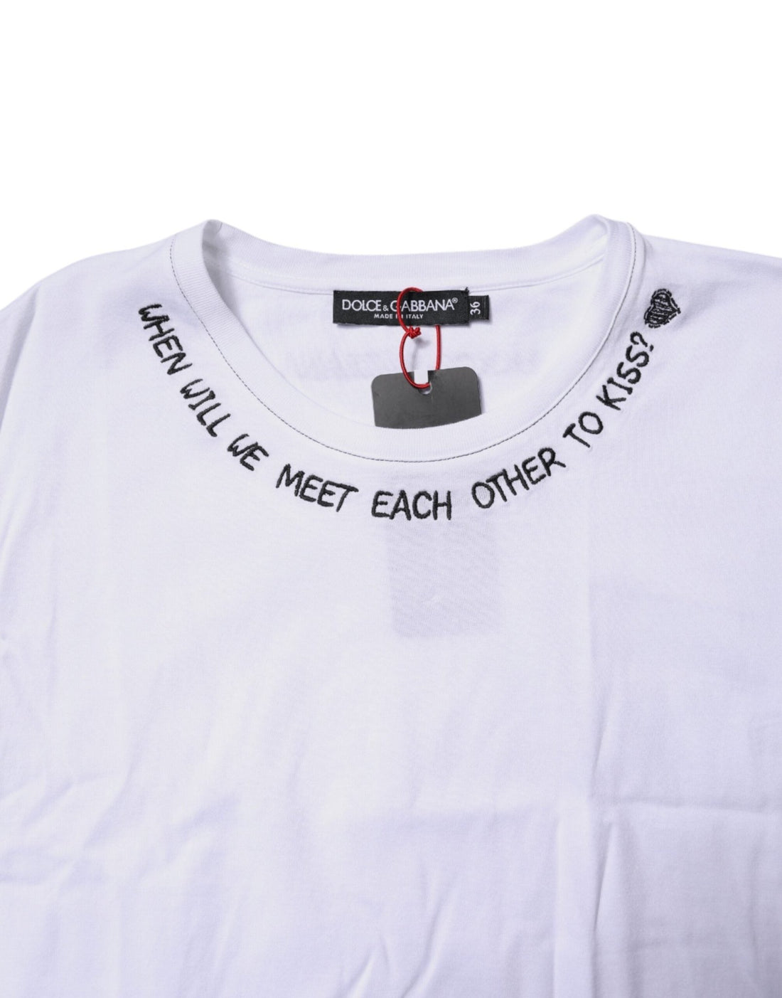 Dolce & Gabbana White Cotton Sleeveless Printed Tank T-shirt - RIMODA