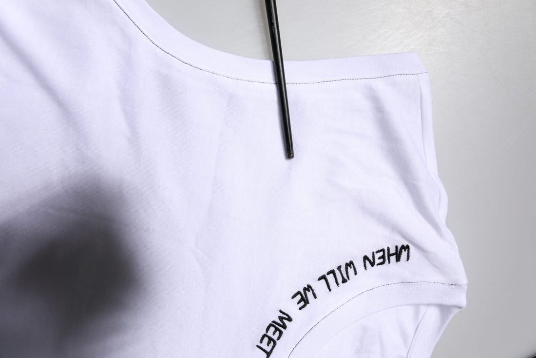 Dolce & Gabbana White Cotton Sleeveless Printed Tank T-shirt - RIMODA