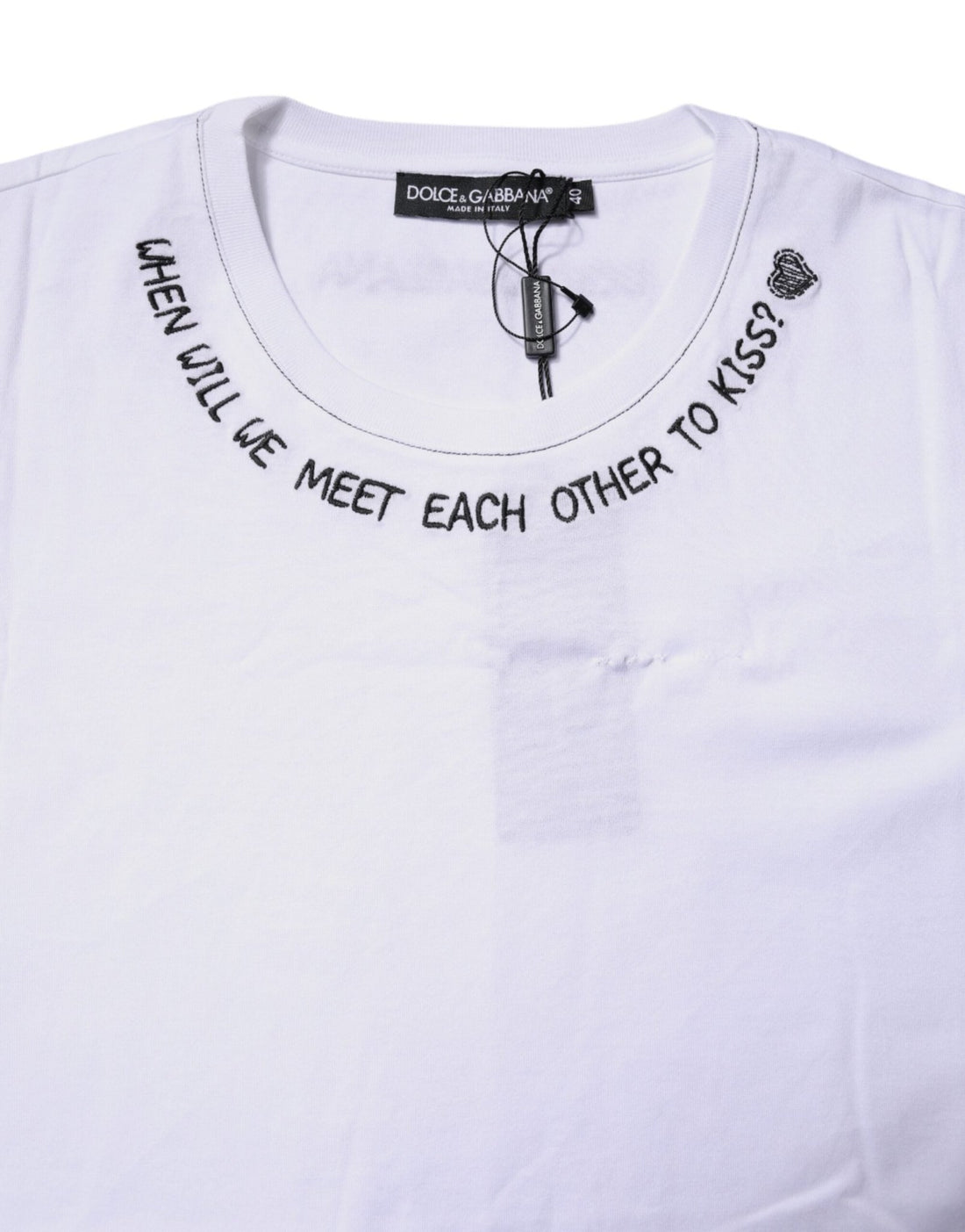 Dolce & Gabbana White Cotton Sleeveless Printed Tank T-shirt - RIMODA