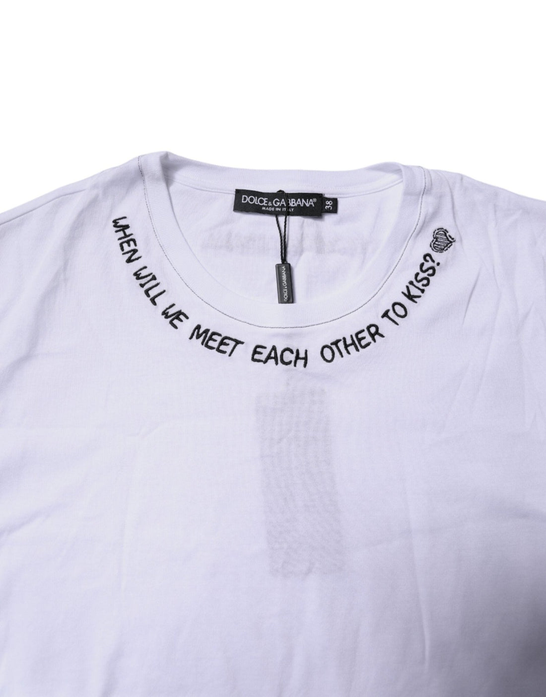 Dolce & Gabbana White Cotton Sleeveless Printed Tank T-shirt - RIMODA