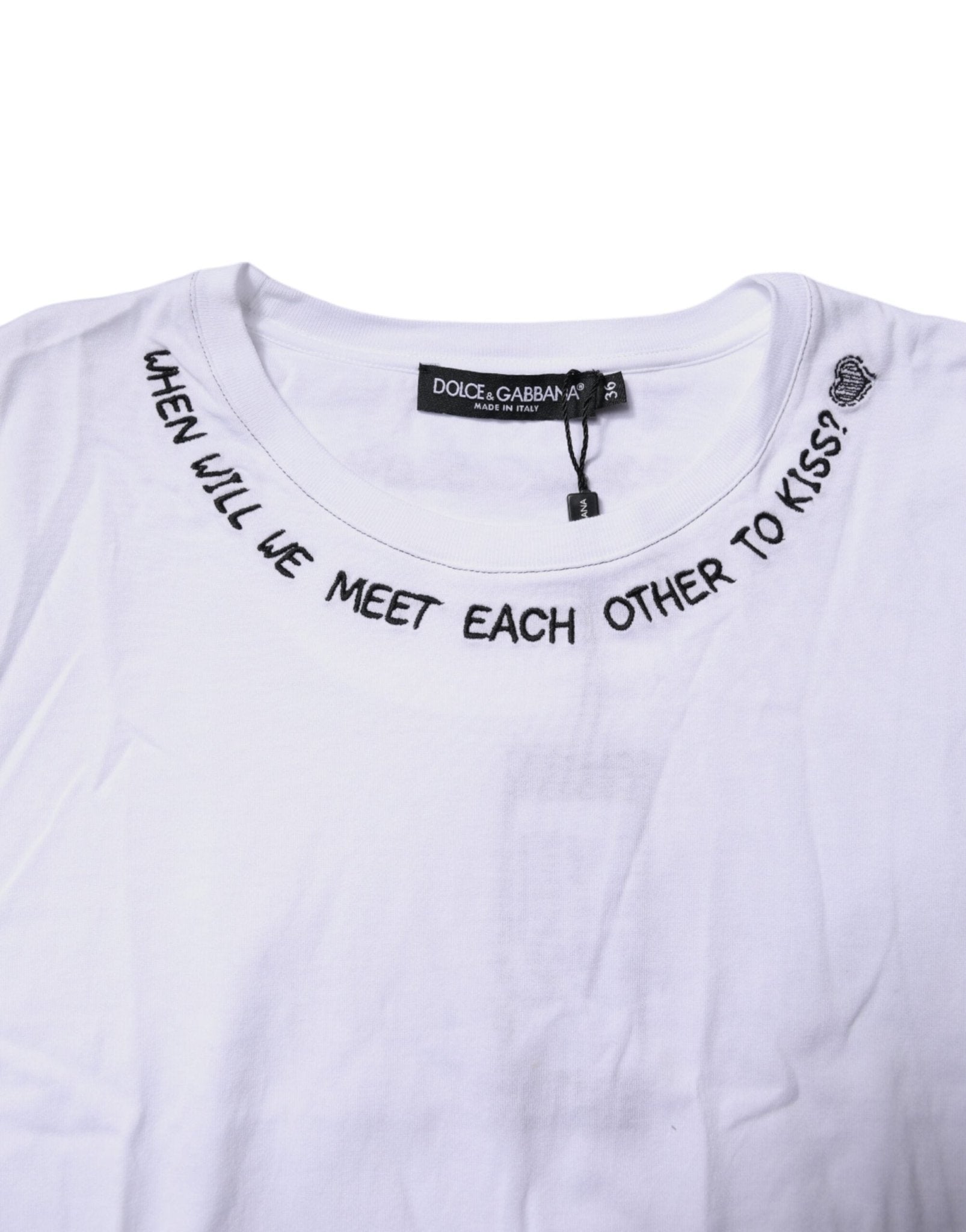 Dolce & Gabbana White Cotton Sleeveless Printed Tank T-shirt - RIMODA