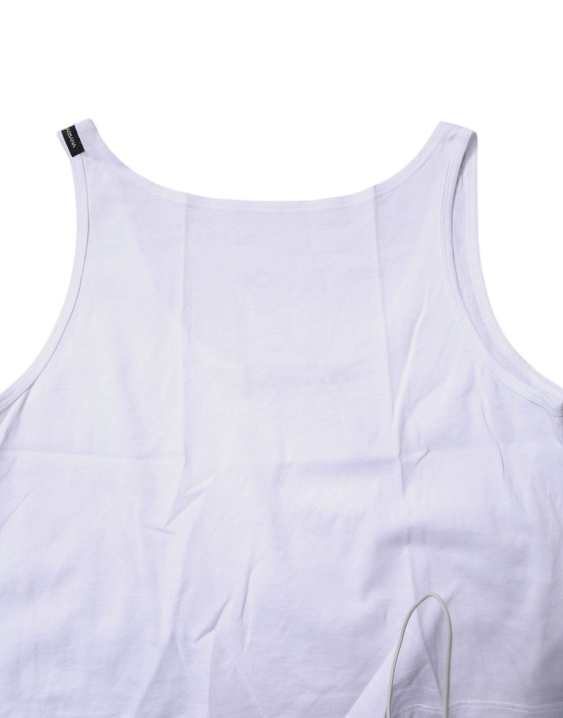 Dolce & Gabbana White Cotton Sleeveless Round Neck Tank Top - RIMODA
