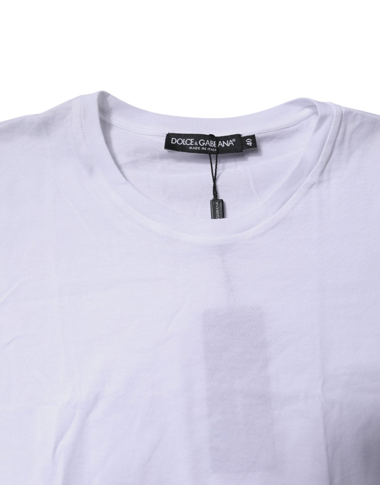 Dolce & Gabbana White Cotton Sleeveless Round Neck Tank Top - RIMODA