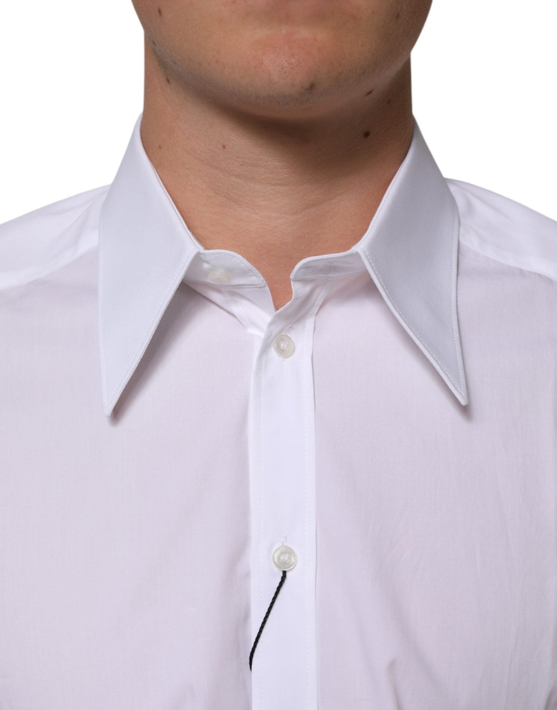 Dolce & Gabbana White Cotton Slim Fit Dress Formal Men Shirt - RIMODA