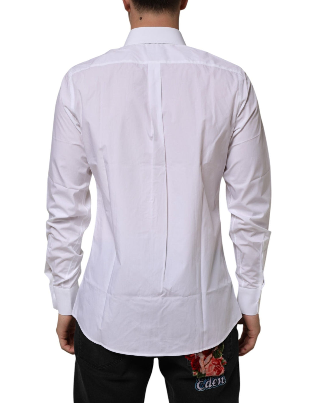 Dolce & Gabbana White Cotton Slim Fit Dress Formal Men Shirt - RIMODA