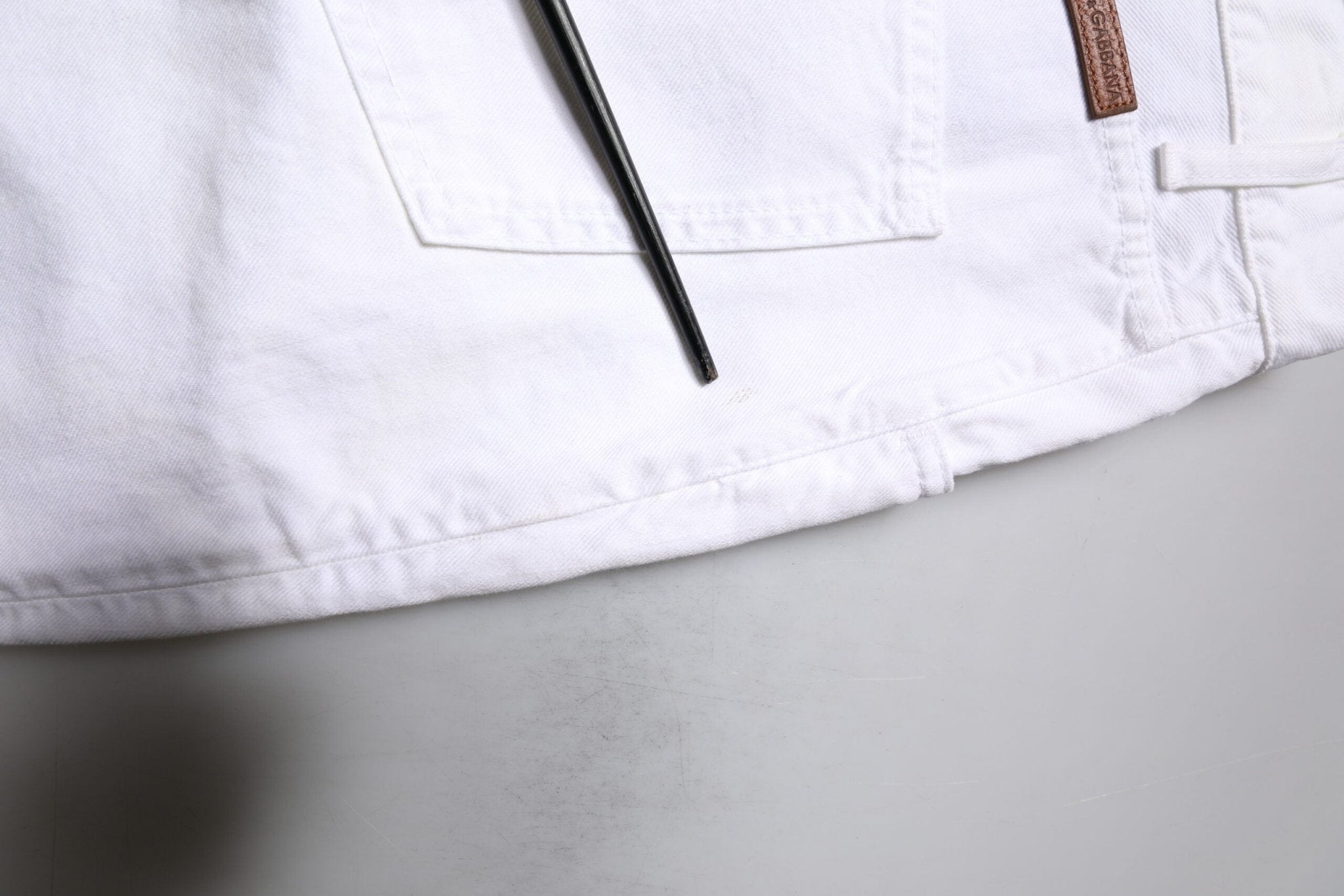 Dolce & Gabbana White Cotton Straight Men Denim Jeans - RIMODA