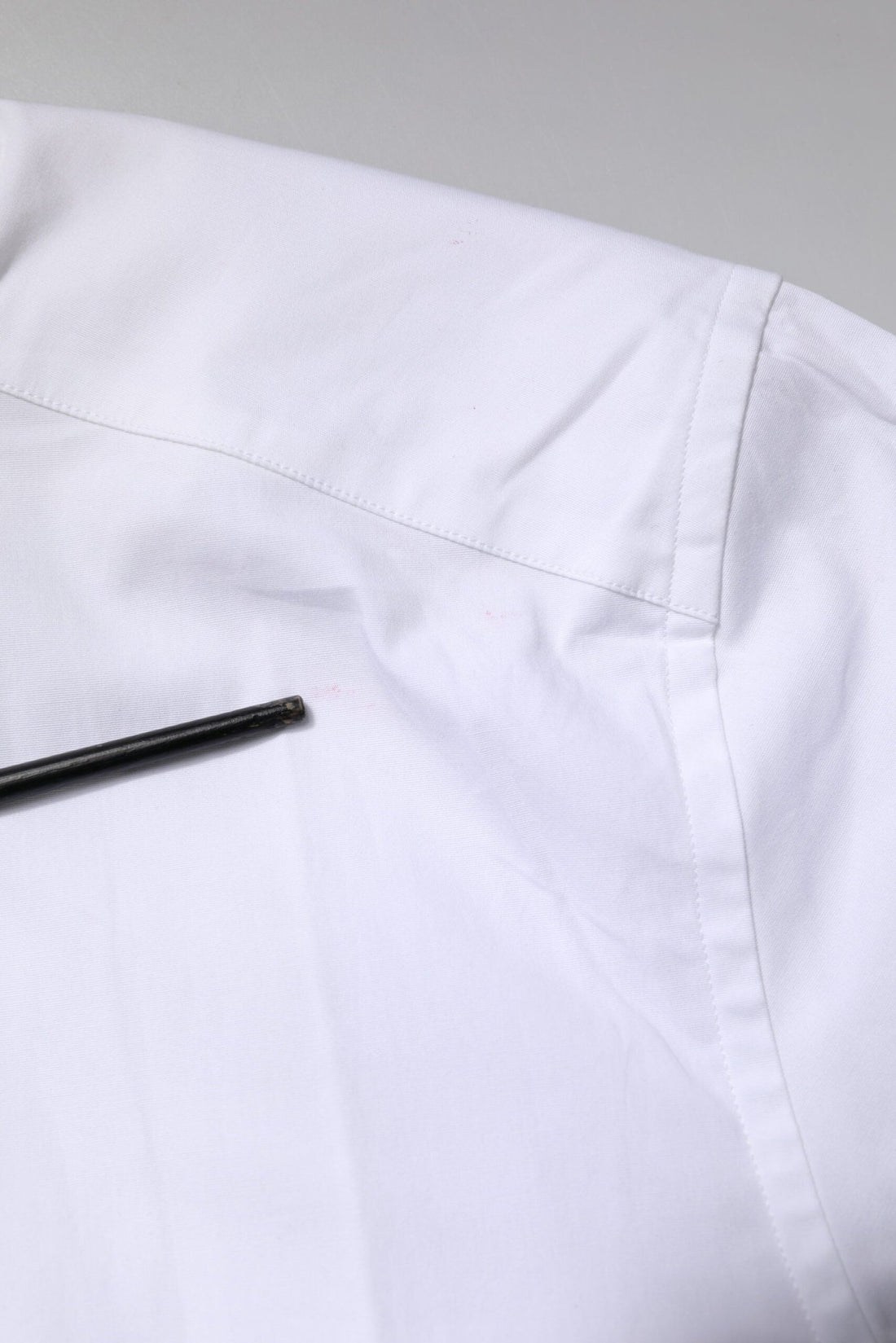 Dolce & Gabbana White Cotton Stretch GOLD Dress Formal Shirt - RIMODA