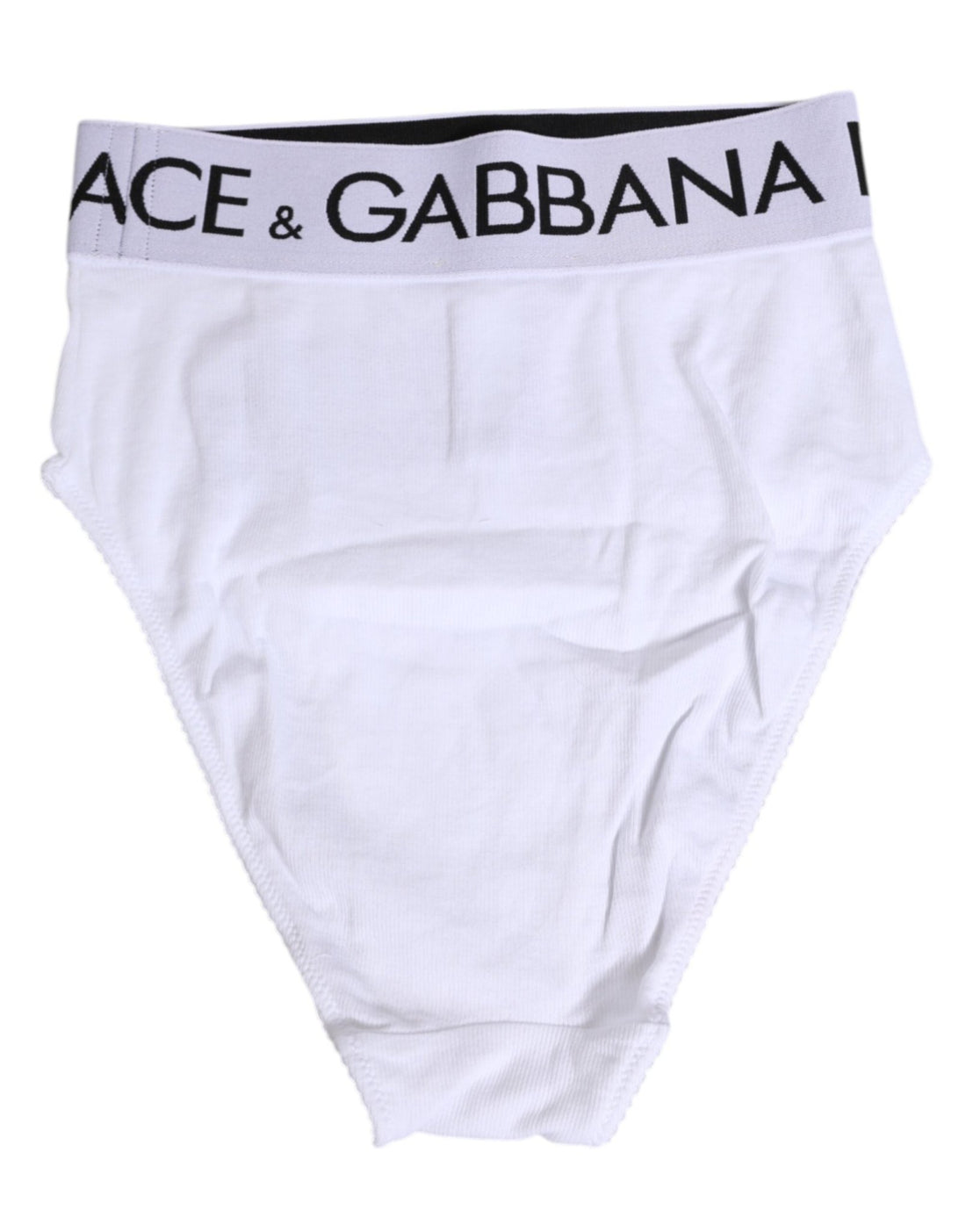 Dolce & Gabbana White Cotton Stretch High Waist Panty Underwear - RIMODA